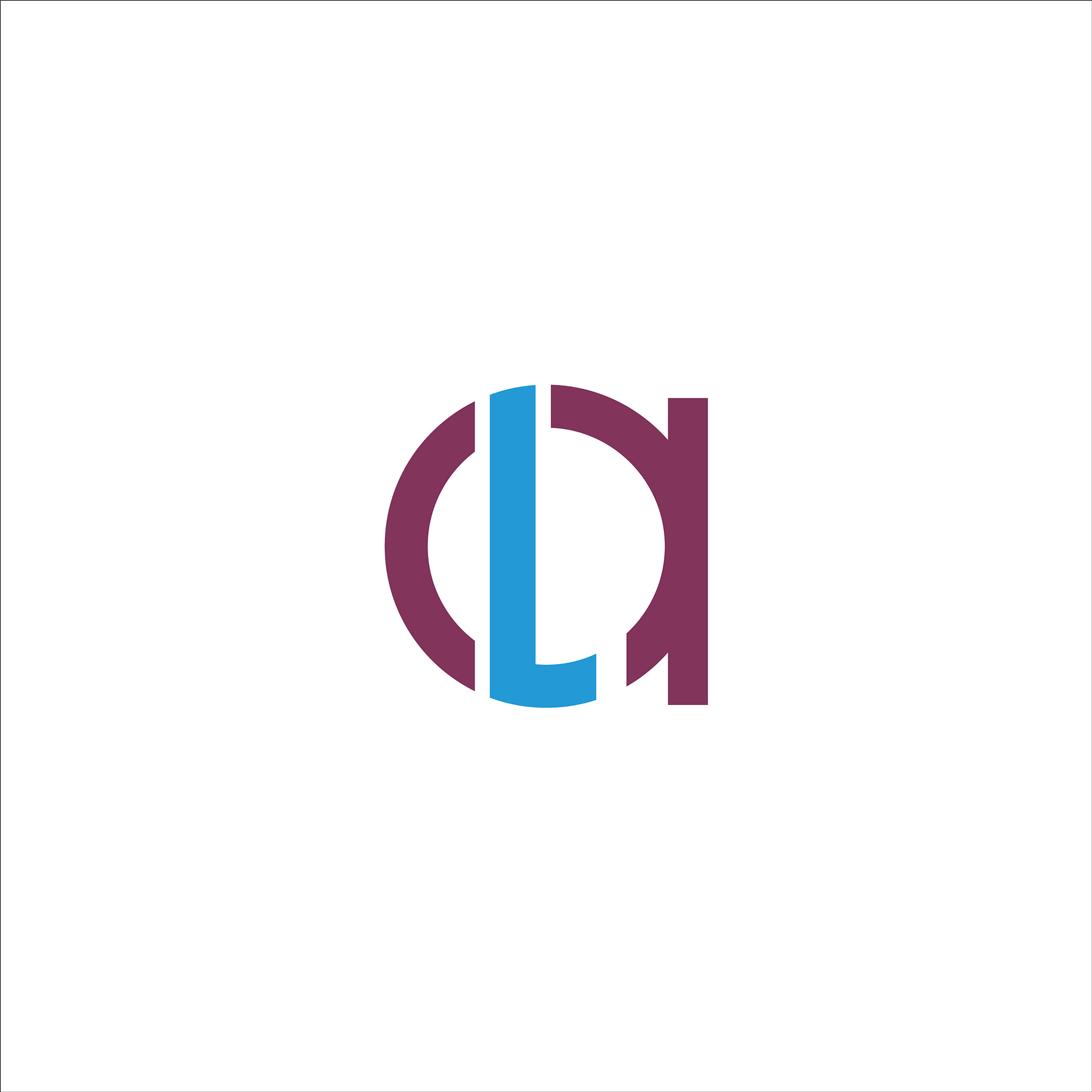 initial letter al or la logo design template