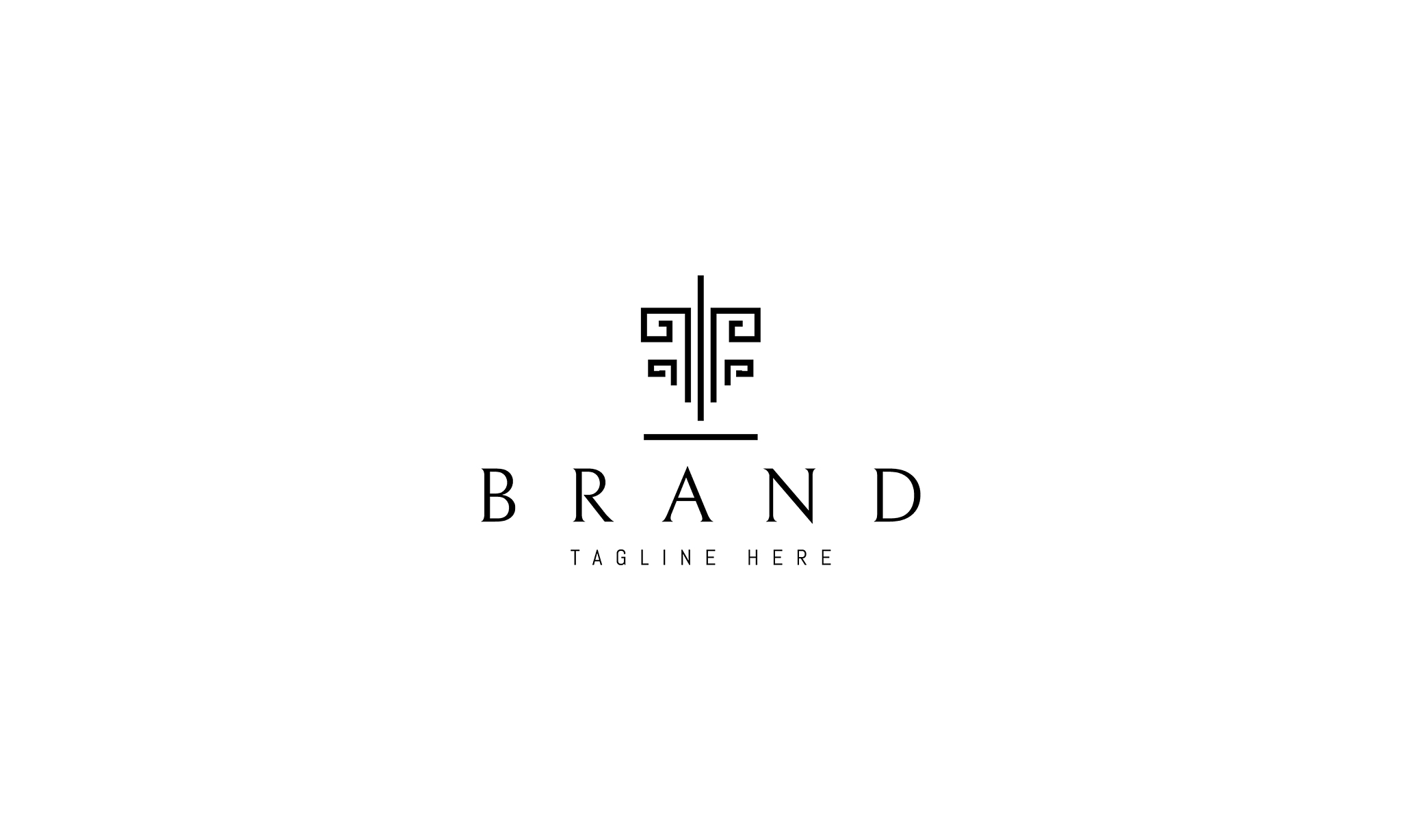 logo on which abstract image greek