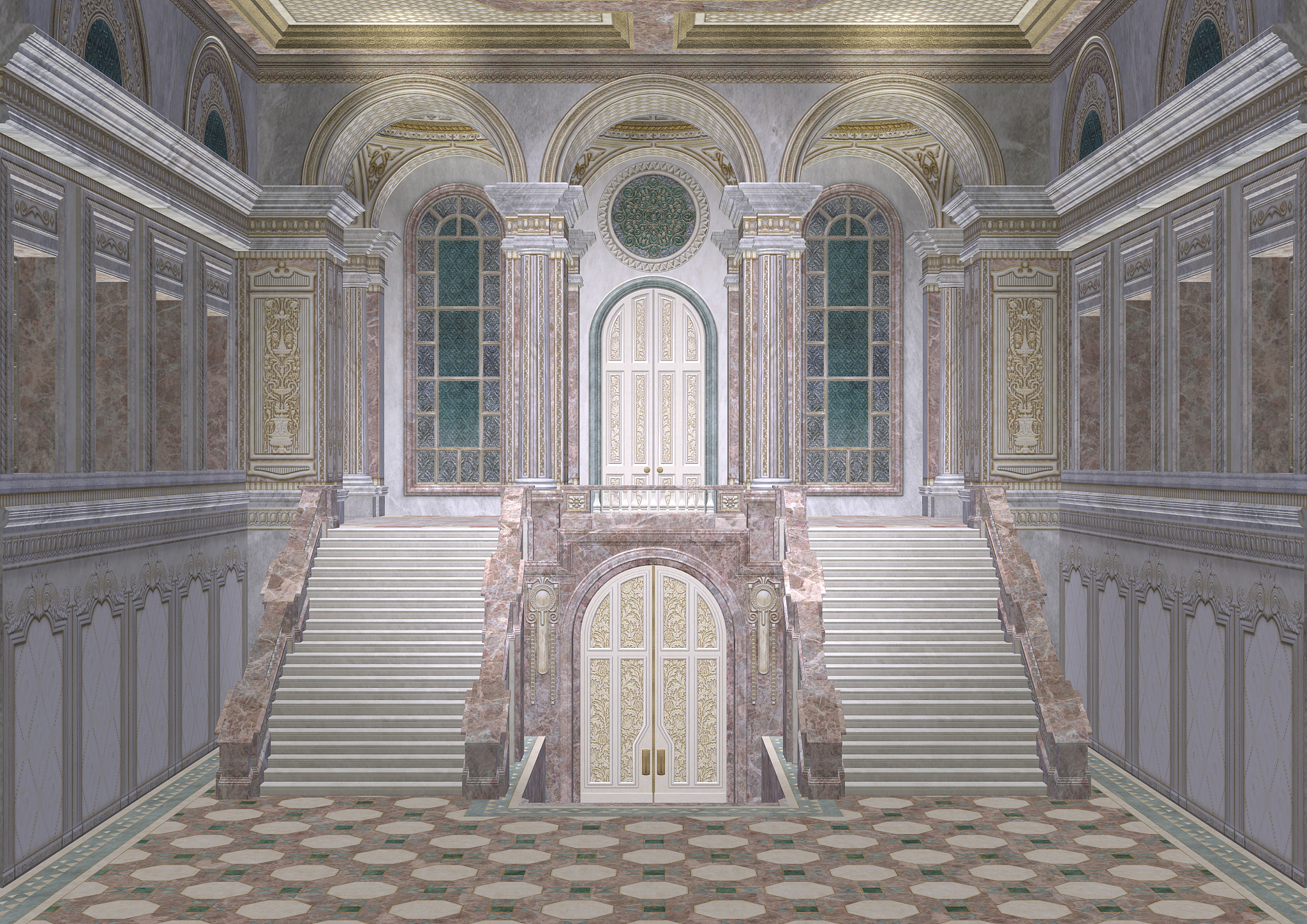 3d rendering fairy tale castle