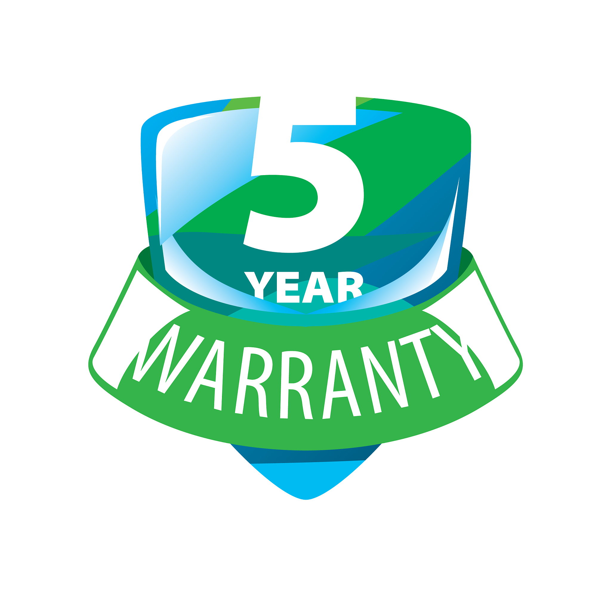 logo shield 5 year warranty