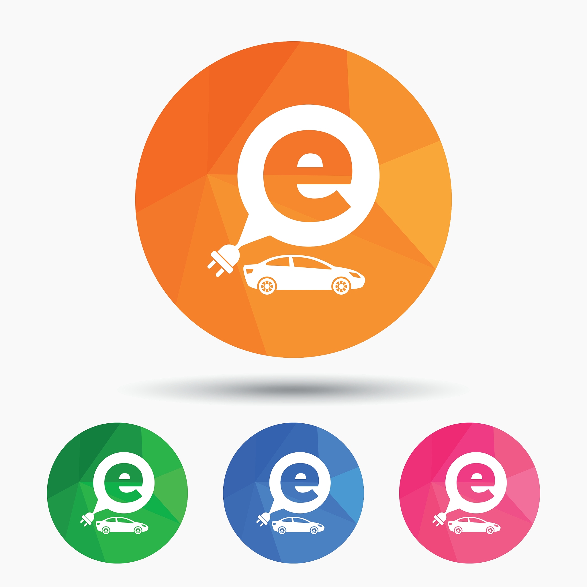 electric car sign icon sedan saloon symbol