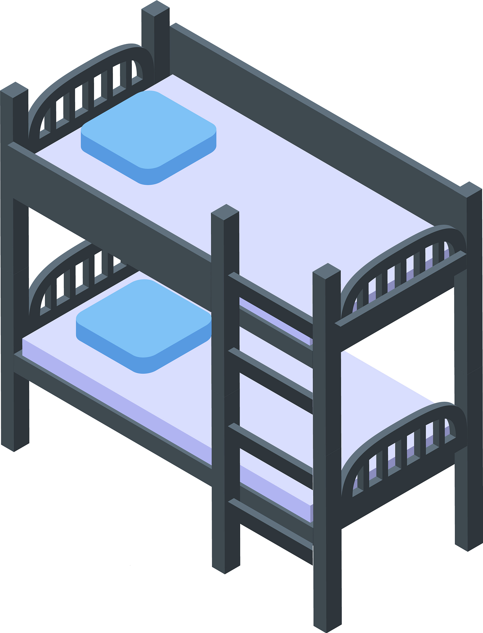 bunk bed equipment icon isometric style