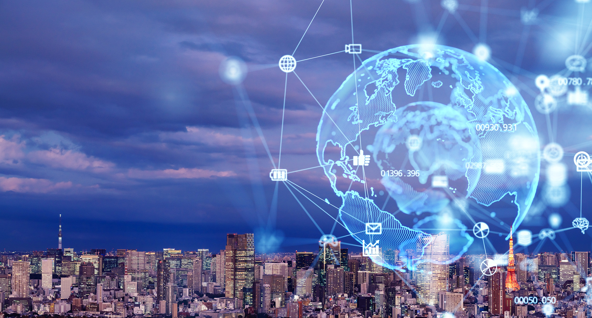 global communication network concept. worldwide business.