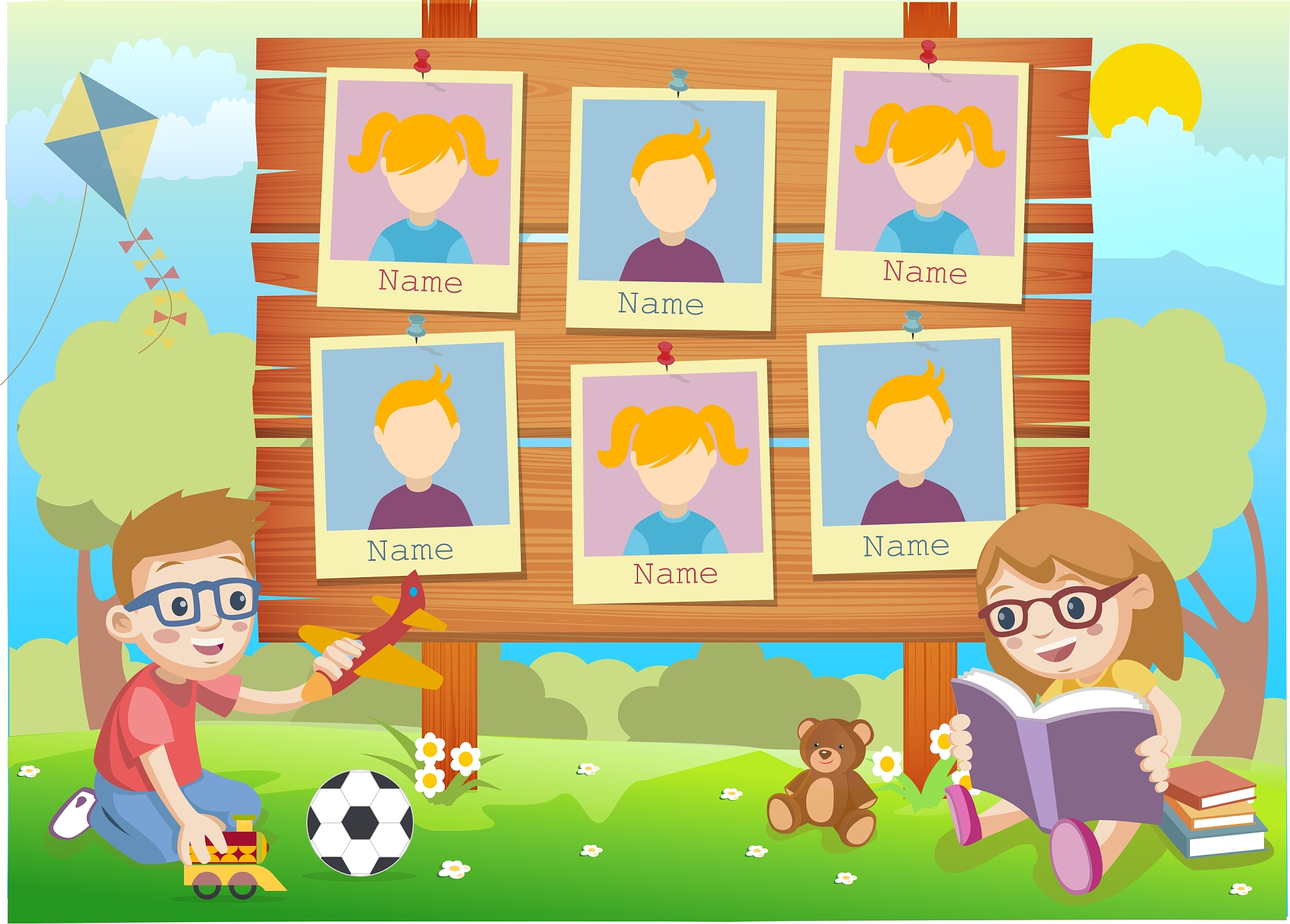 yearbook for kindergarten with kids