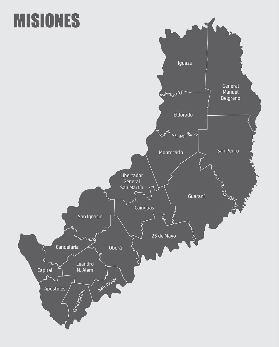 misiones省行政地图