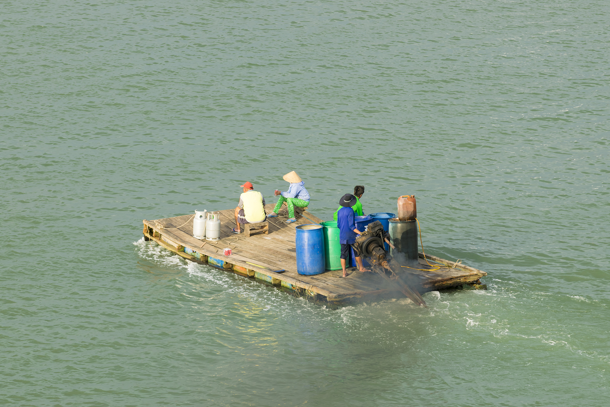 crossing the river