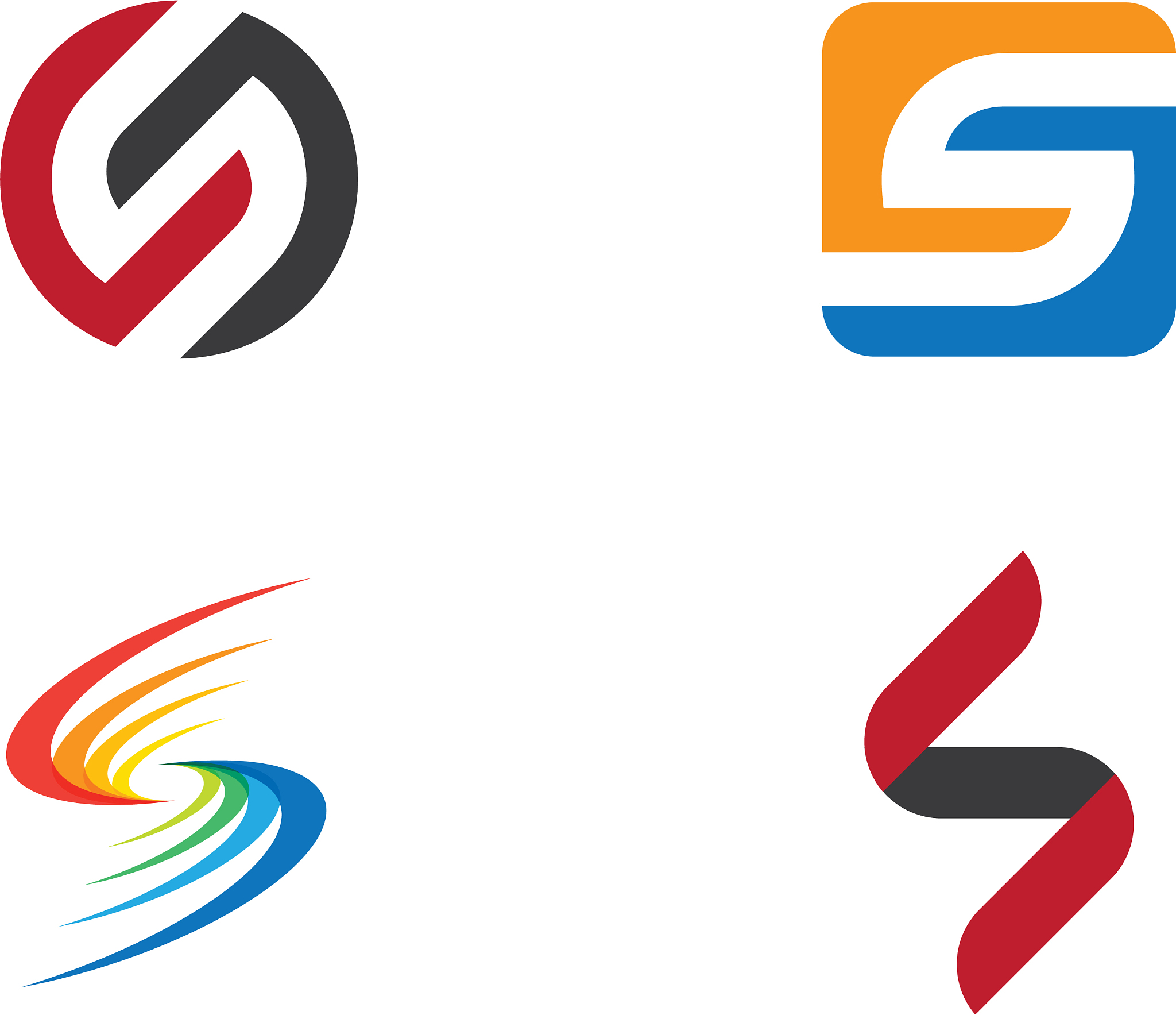 s letter logo template design