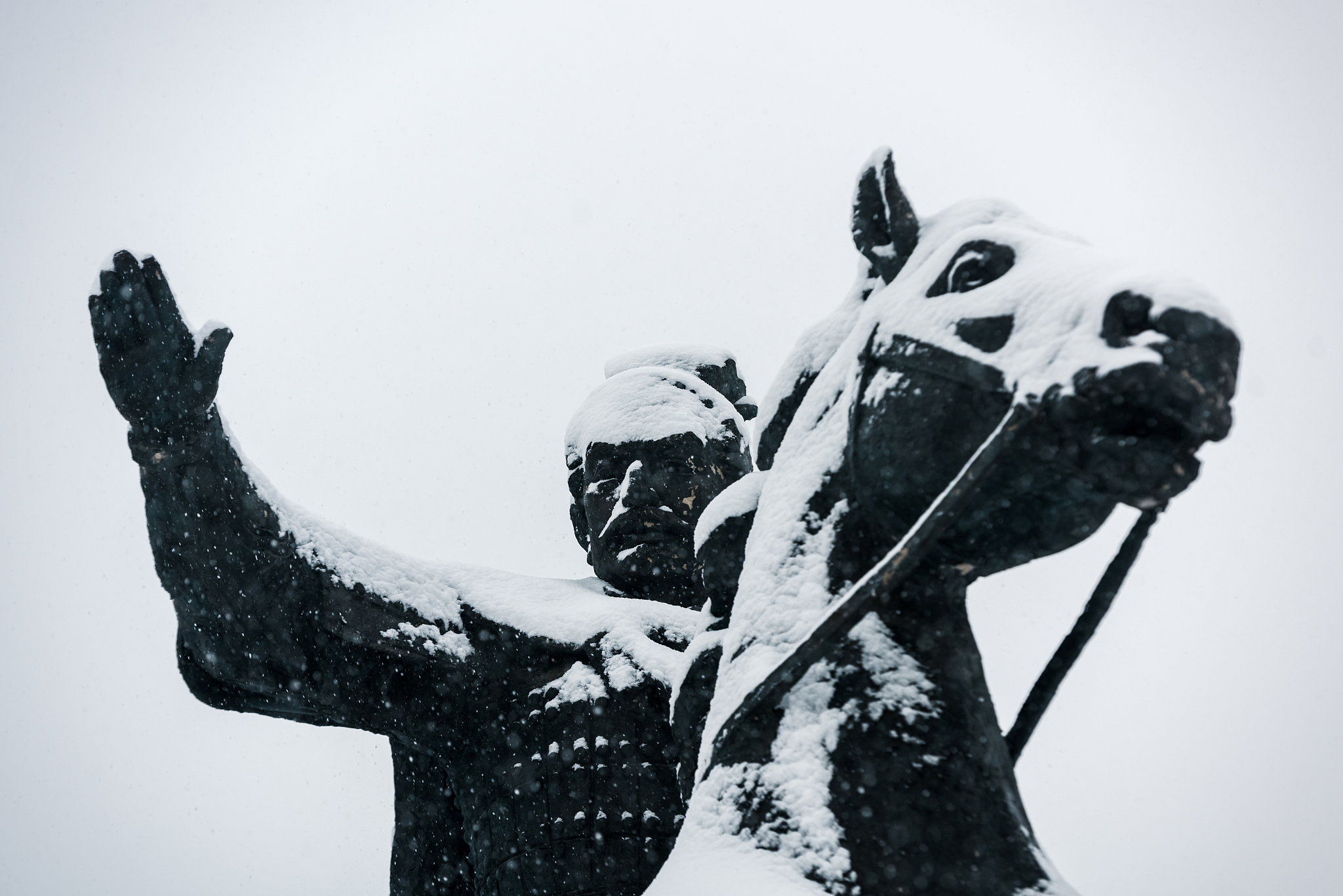 雪中的汉光武帝刘秀