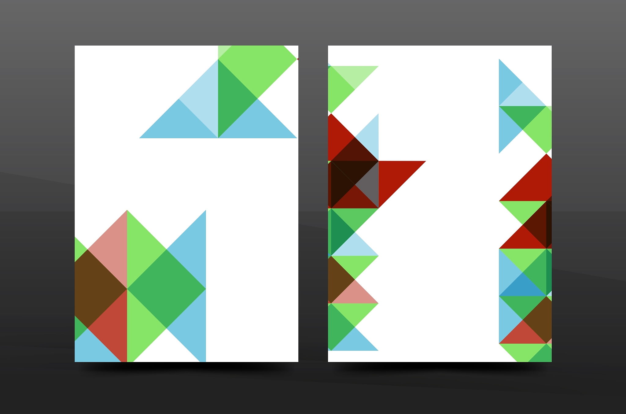 colorful geometry design annual report a4 cover