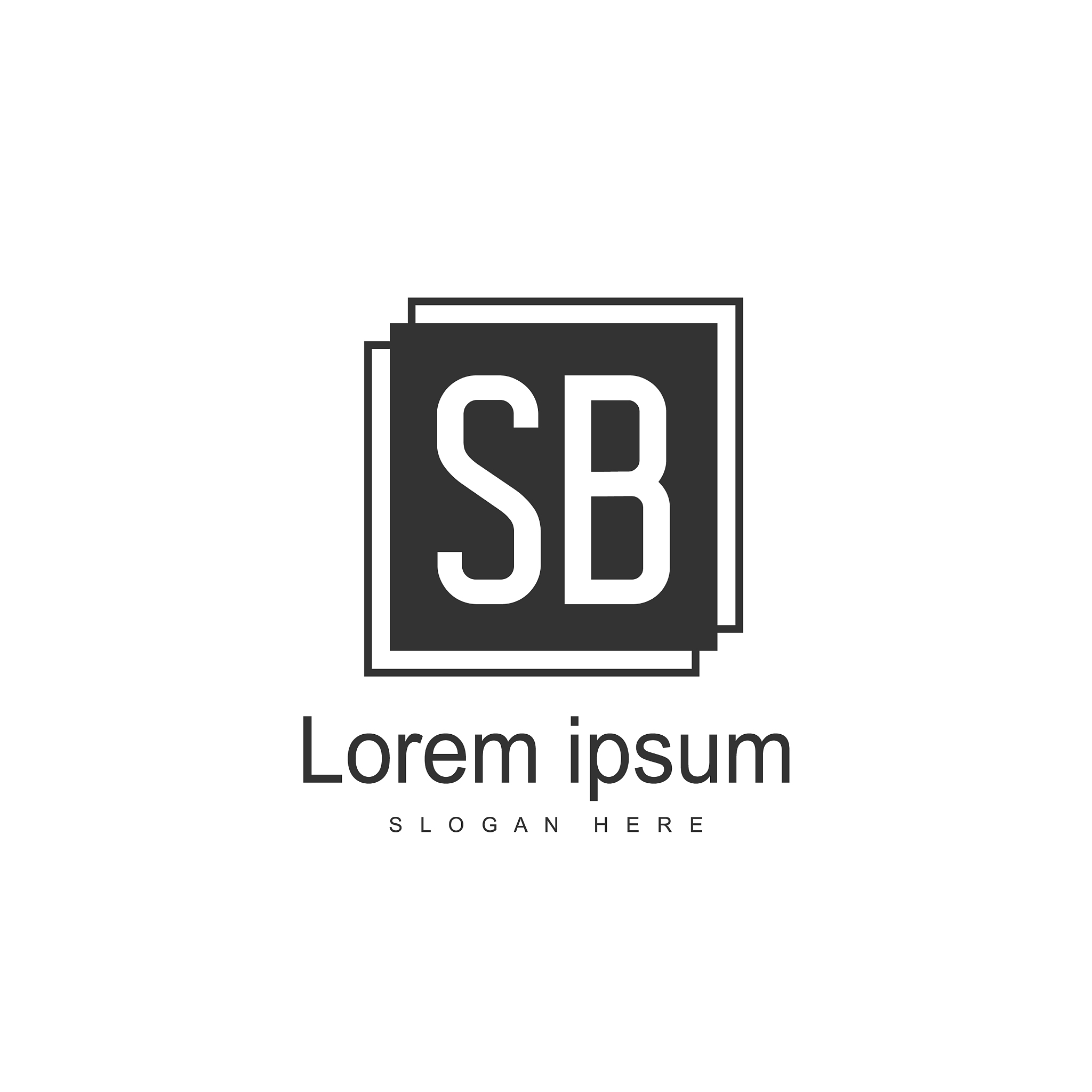 sb letter logo template initial letter logo design