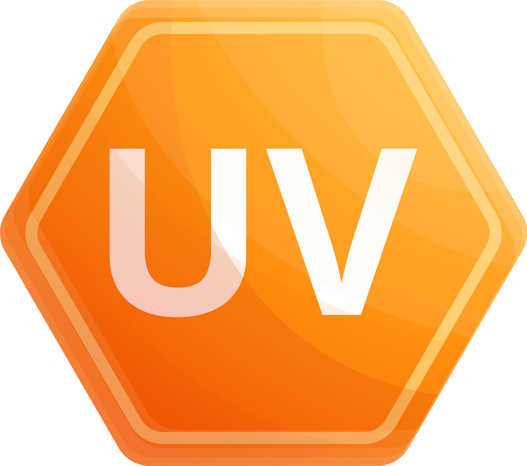 uv emblem icon cartoon style