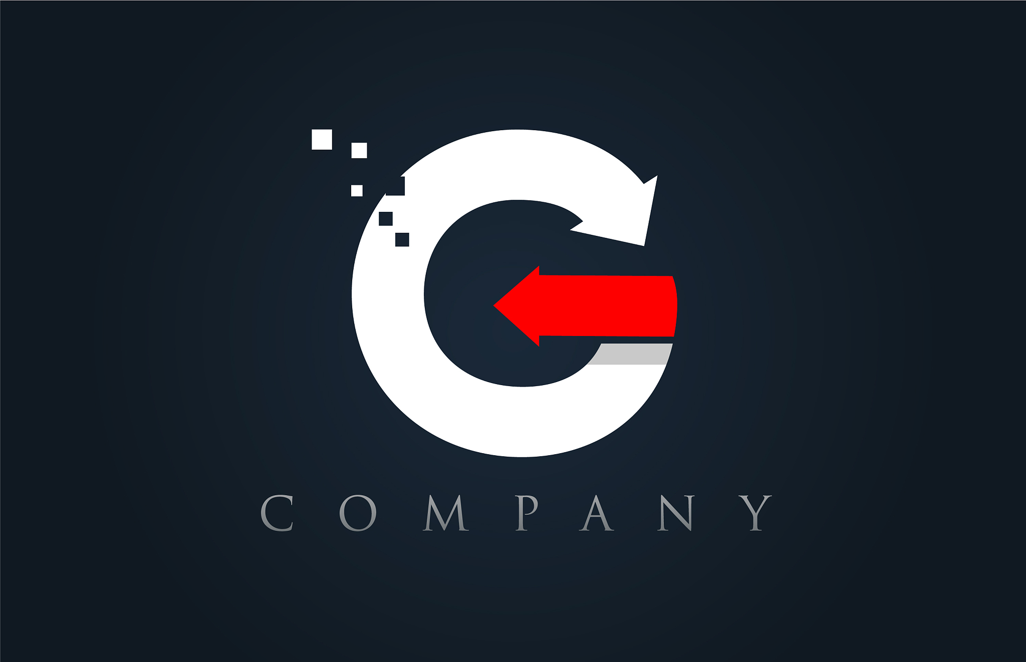 g red white blue alphabet letter logo company