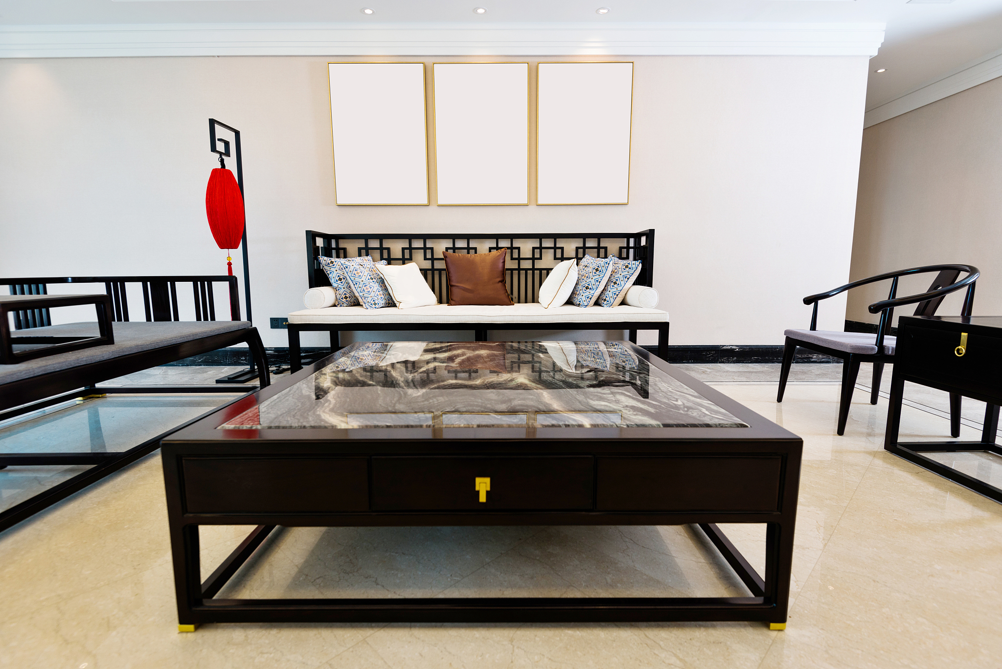 living room in a modern apartment