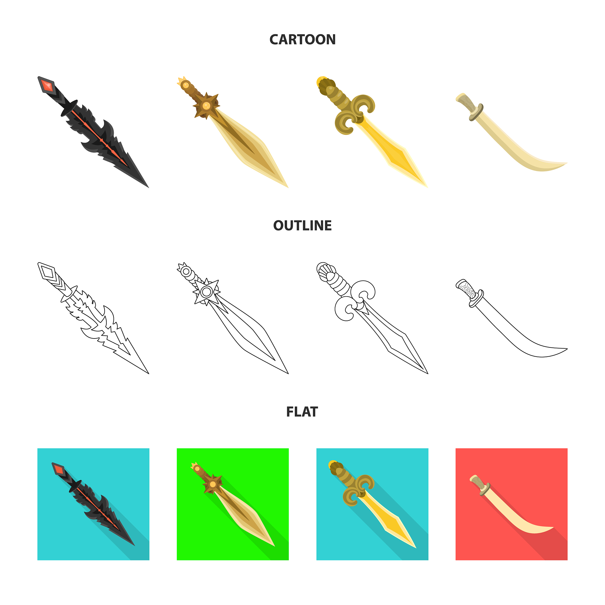 isolated object of game and armor sign collection