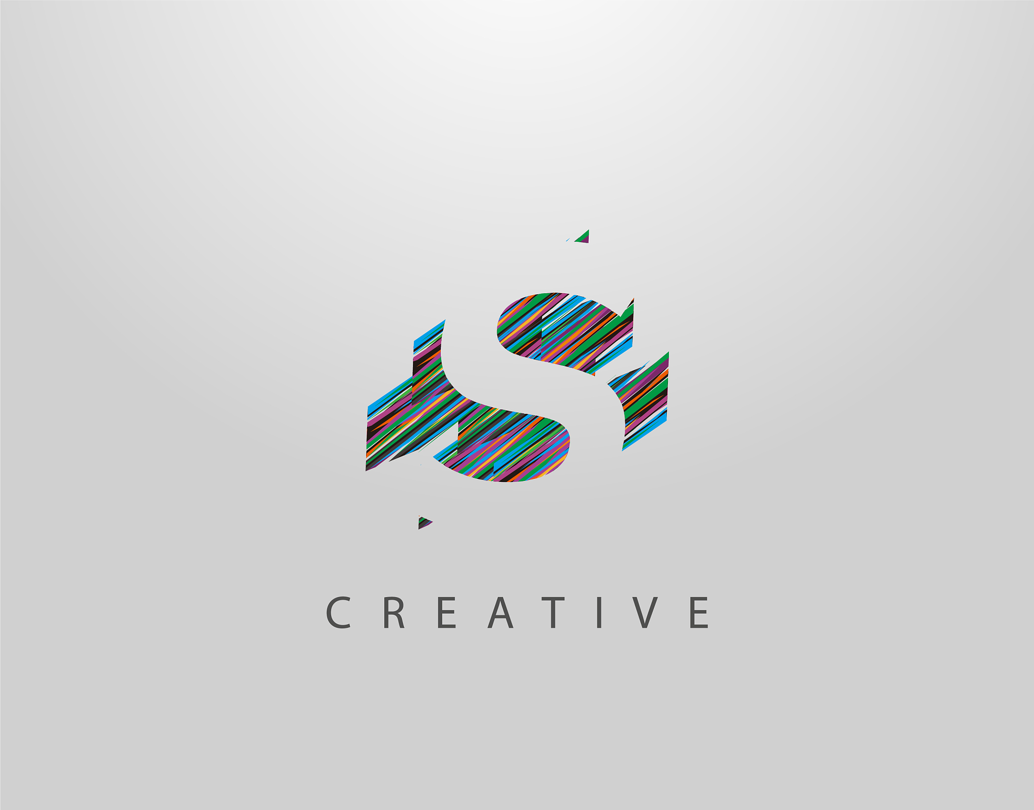 creative s letter logo modern abstract geometric
