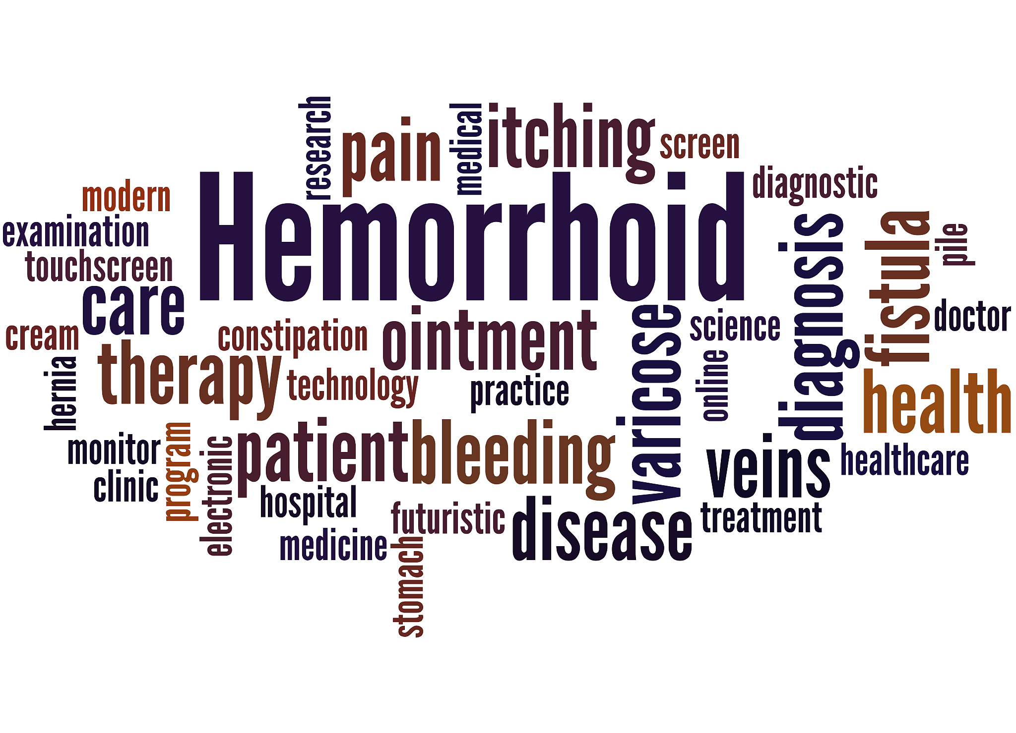 hemorrhoid, word cloud concept 2