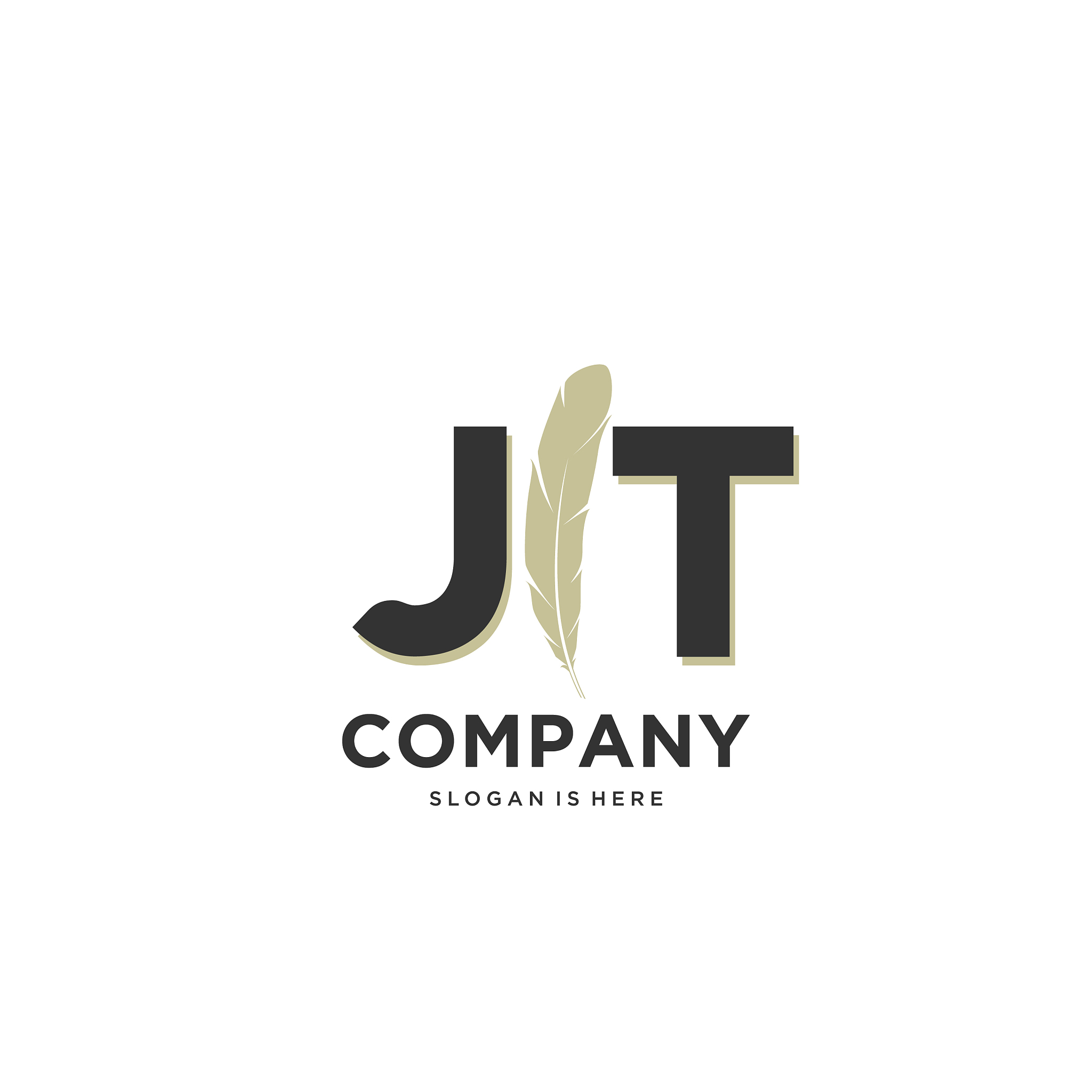 initial jt letter unique attractive creative