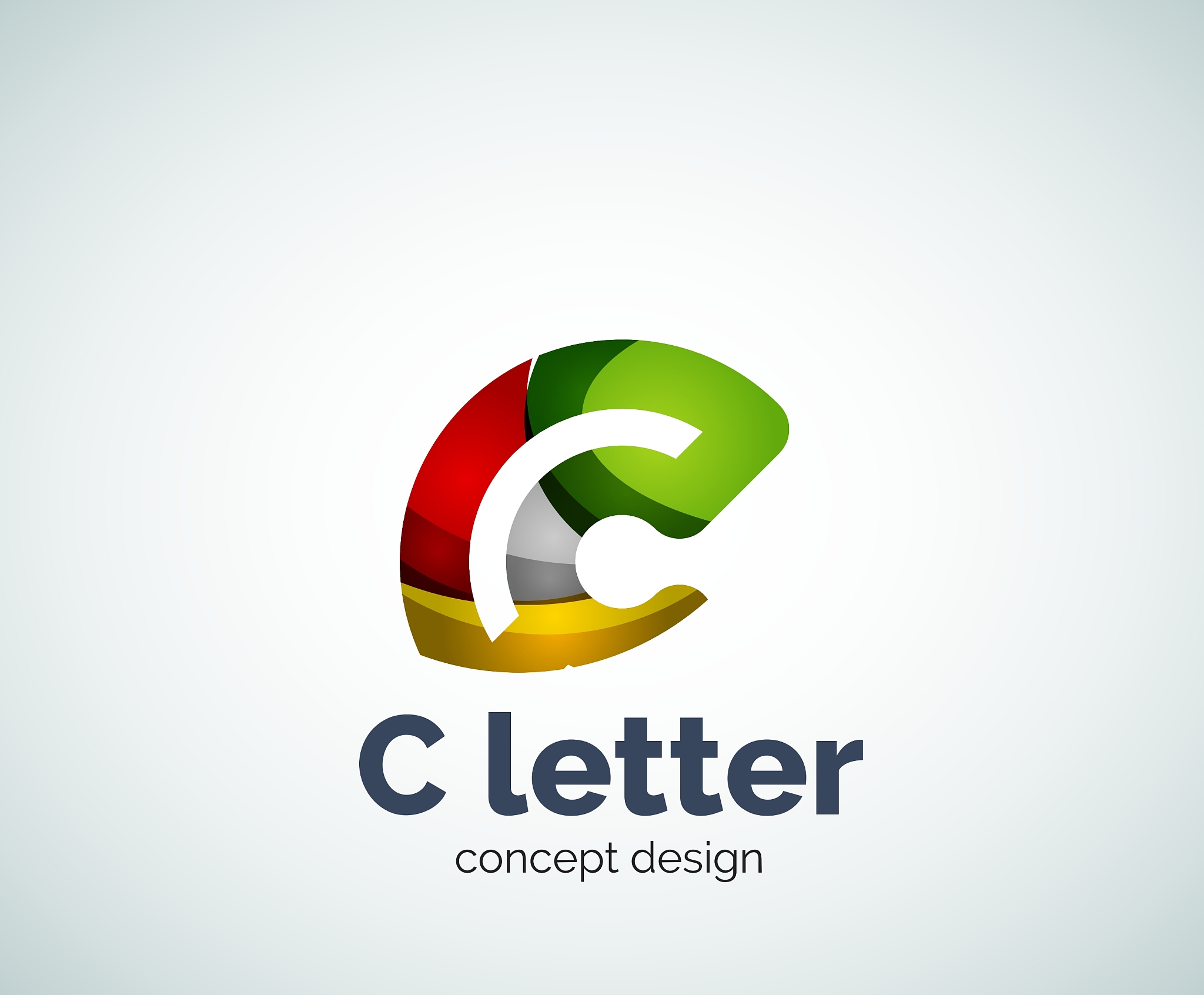 c letter concept logo template