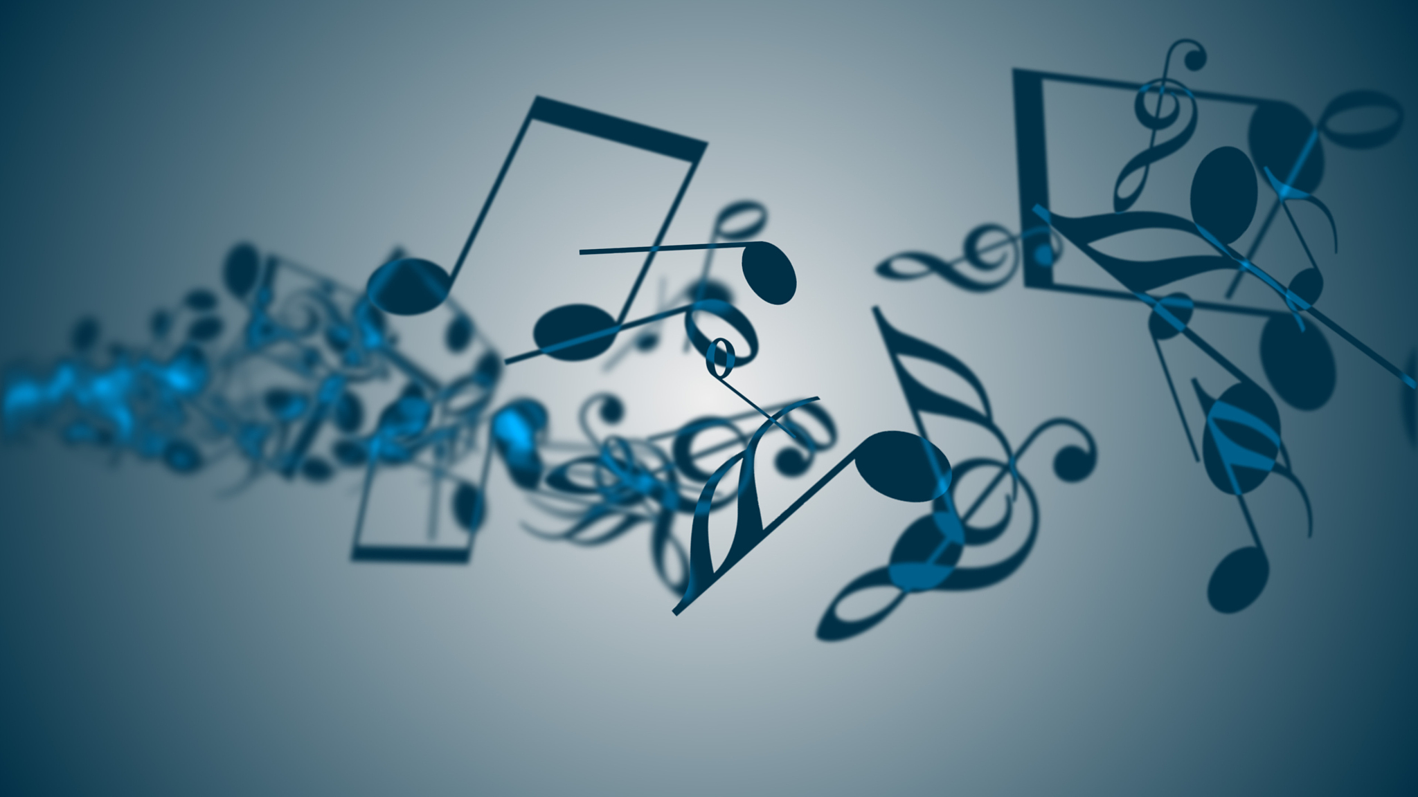 abstract background with colorful music notes.