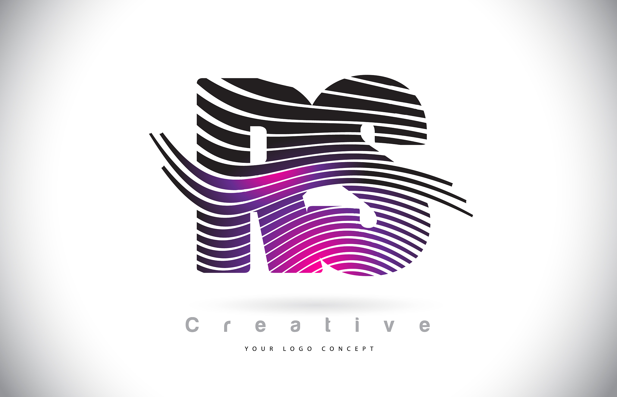 rs r s zebra texture letter logo design with