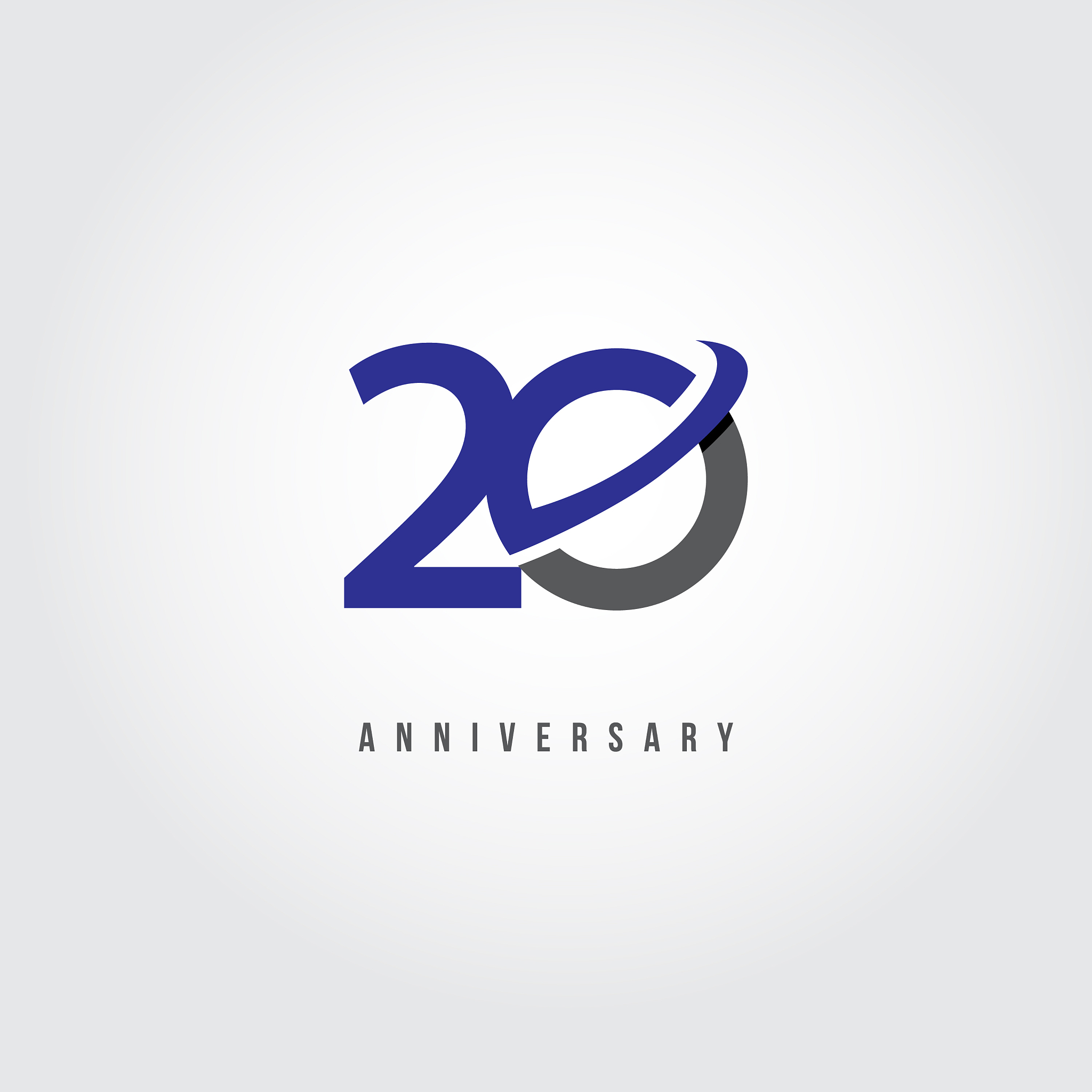 20 year anniversary template design