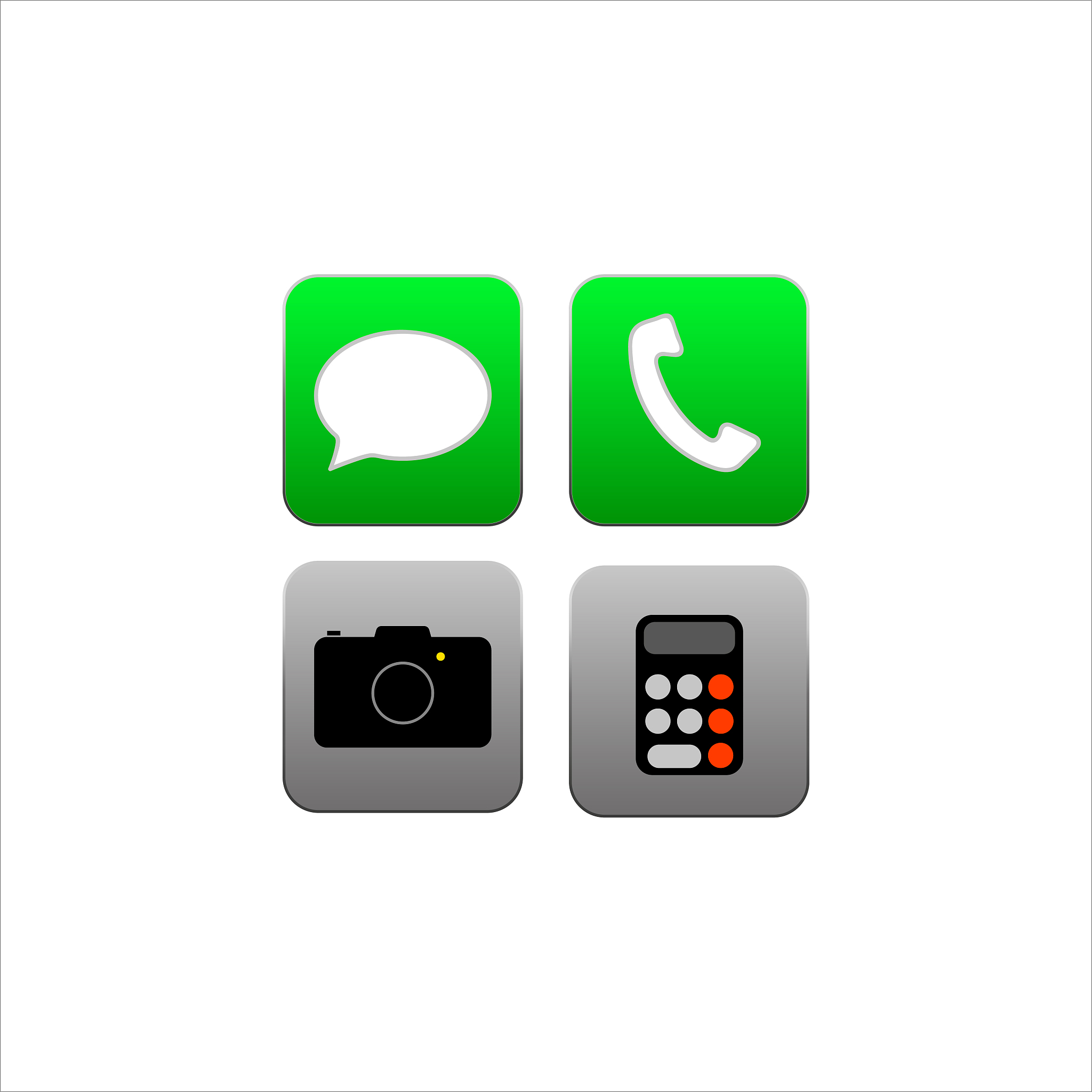 phone symbols in modern style. modern flat button with phone sym