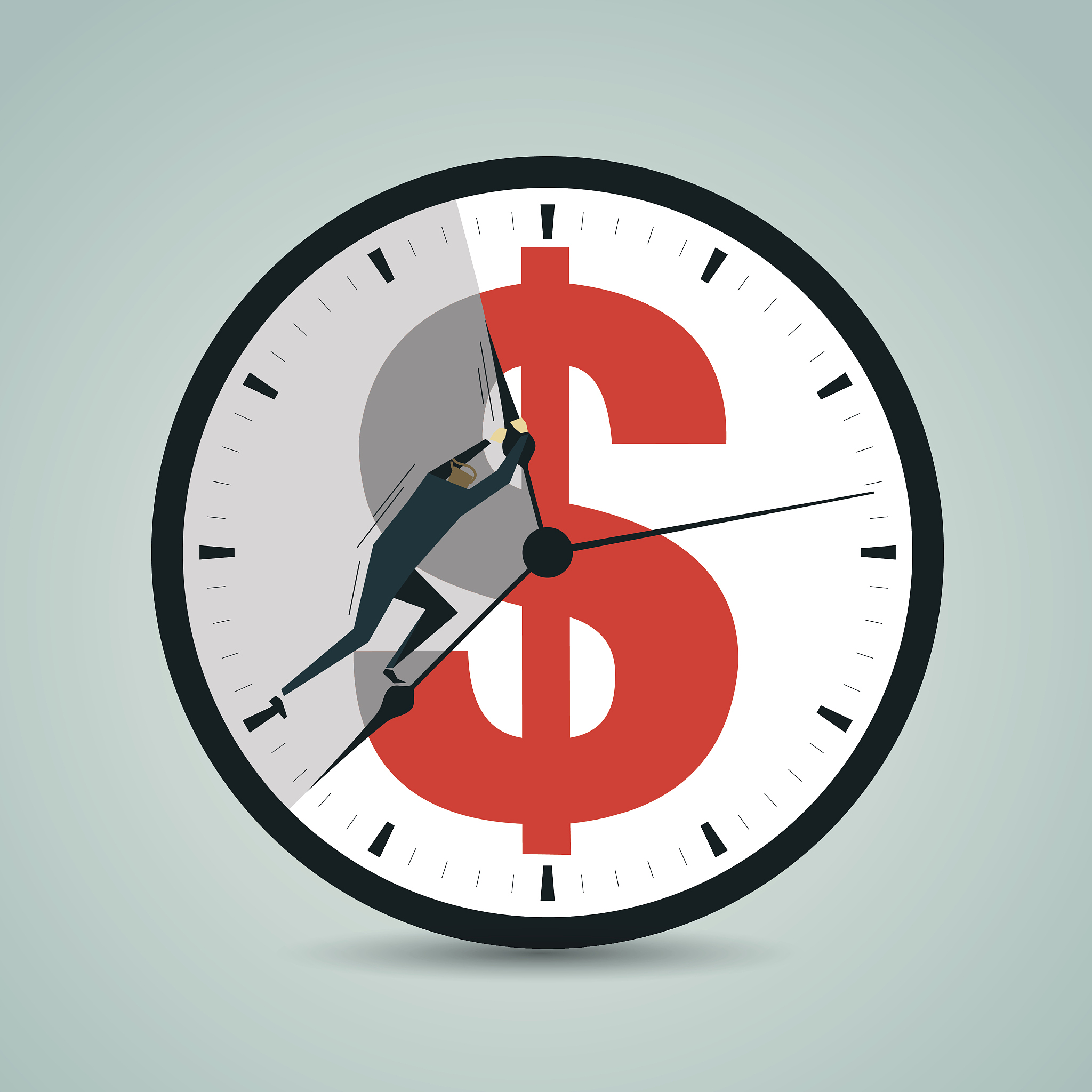 clock hand, men, time is money, making money