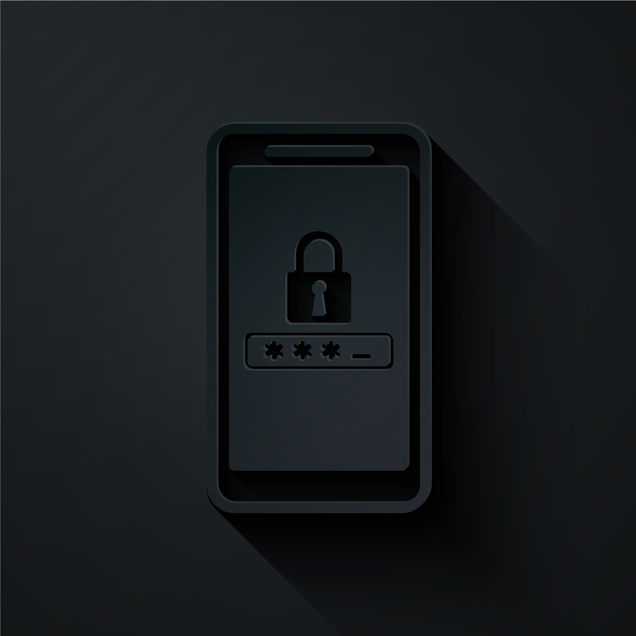 paper cut mobile phone and password protection
