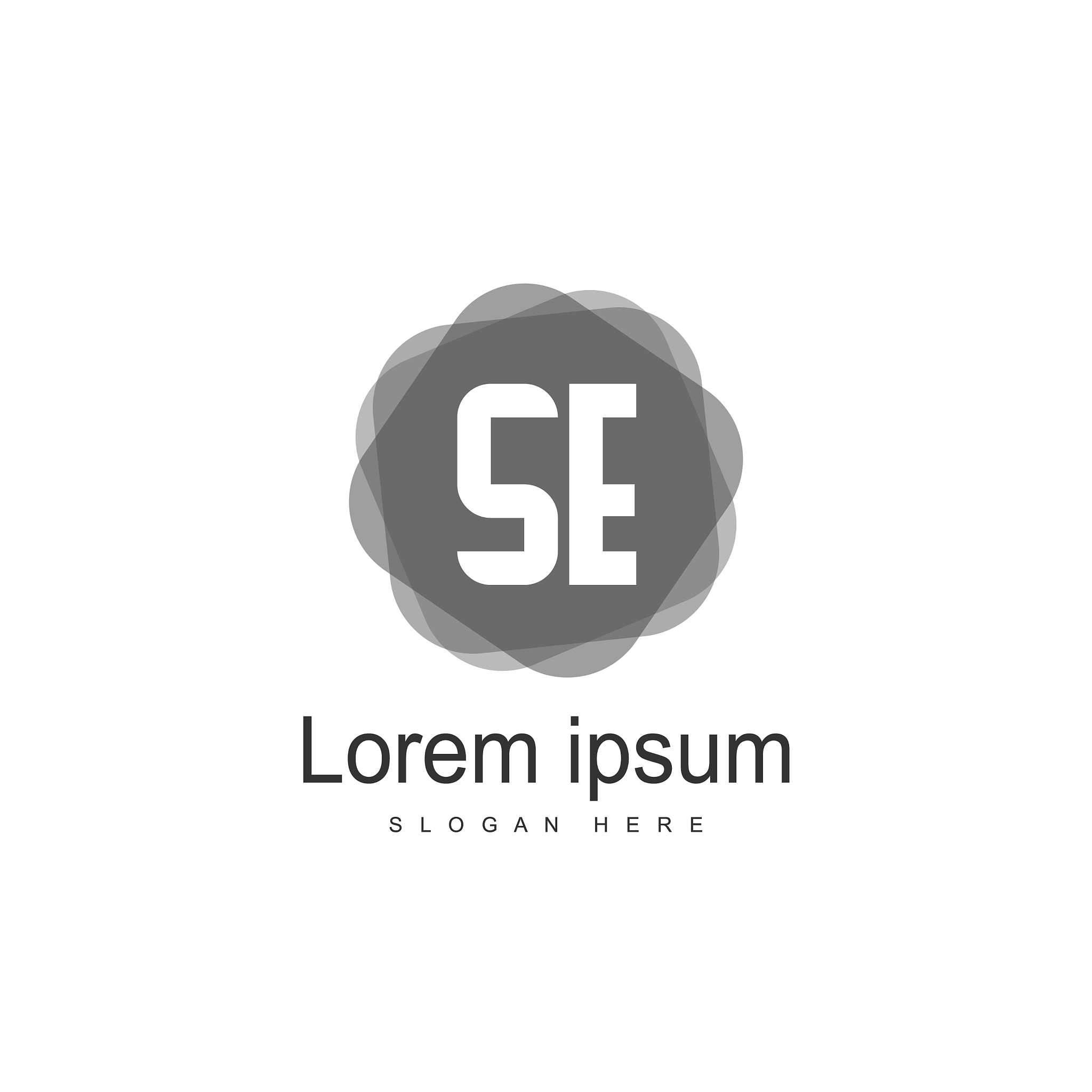 se letter logo design initial se logo template