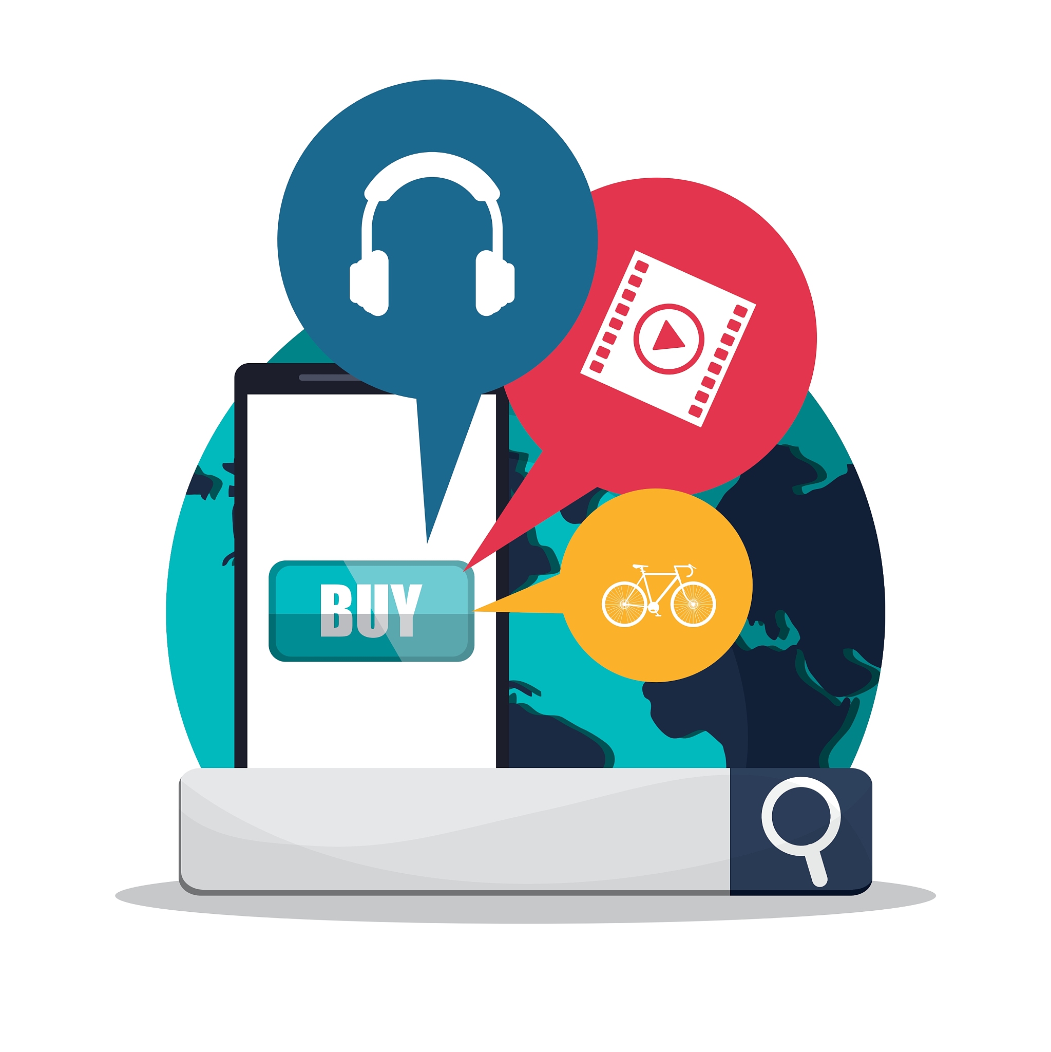 smartphone and shopping online design