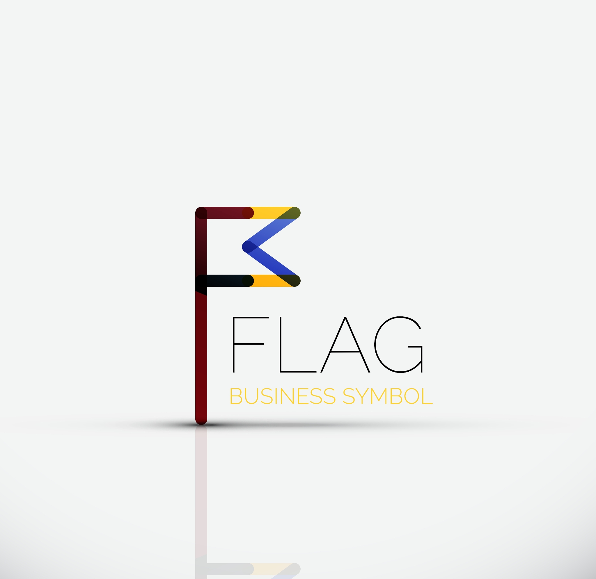 logo flag abstract linear geometric business icon