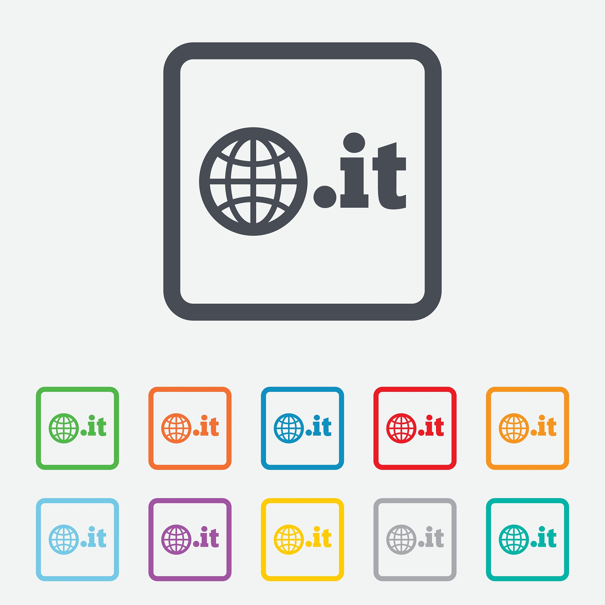 domain it sign icon top-level internet domain