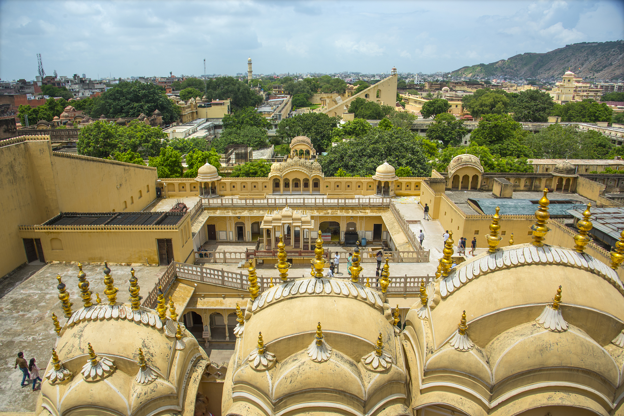 view from hawa mahal of pink city jaipur declared world heritage