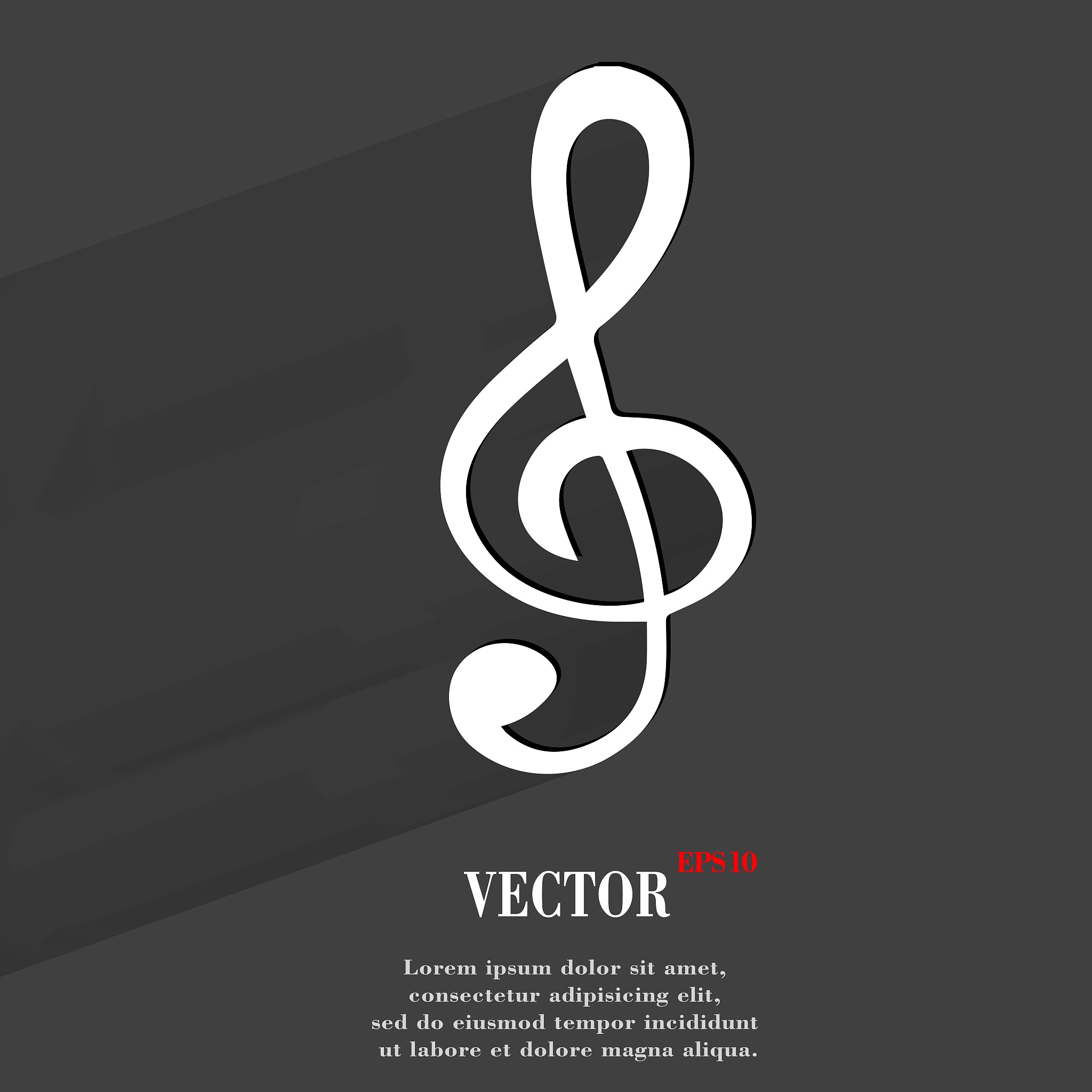 music elements notes web icon, flat design