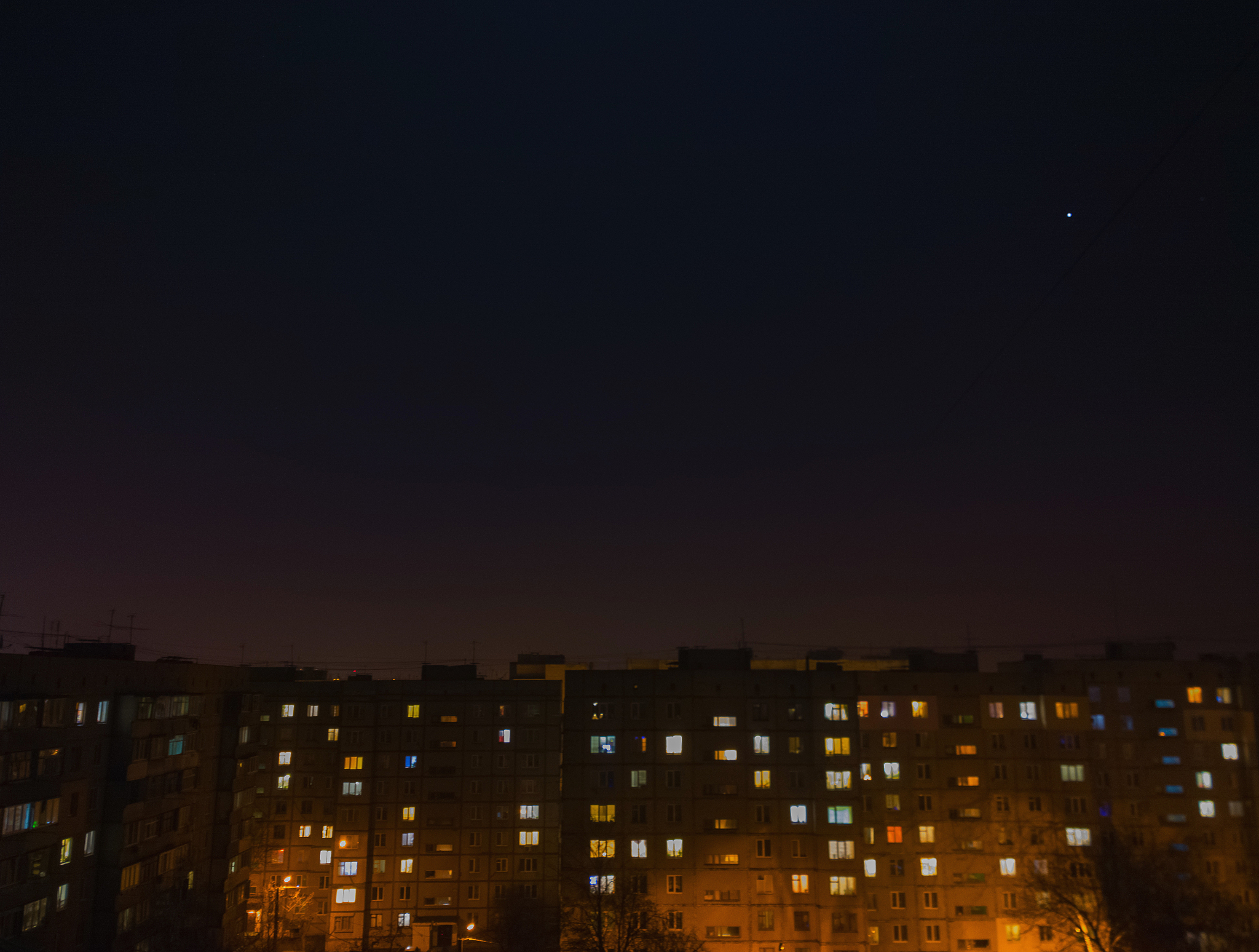 a night dark sky over the city, abstract background. selective f