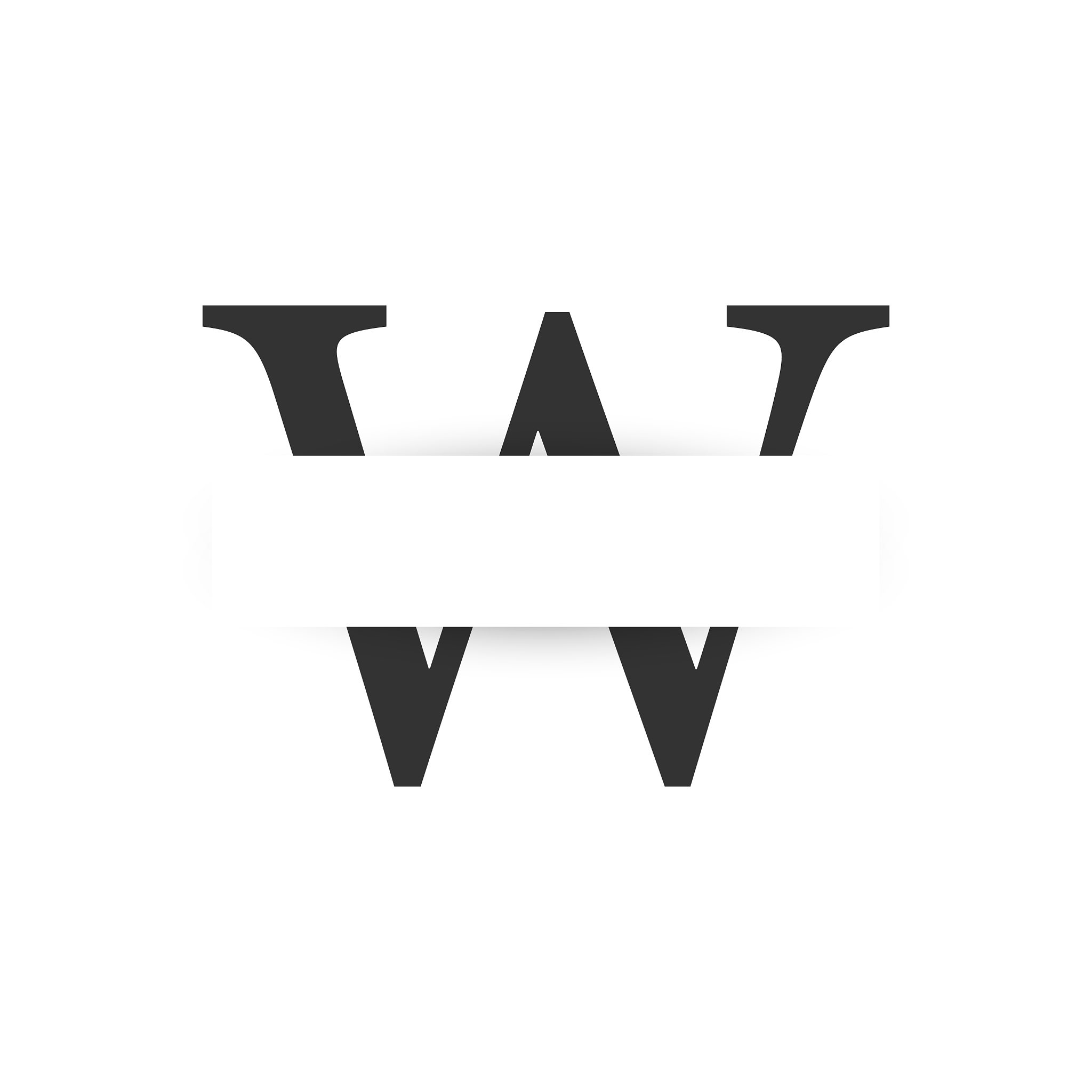 paper cut initial letter w logo design template