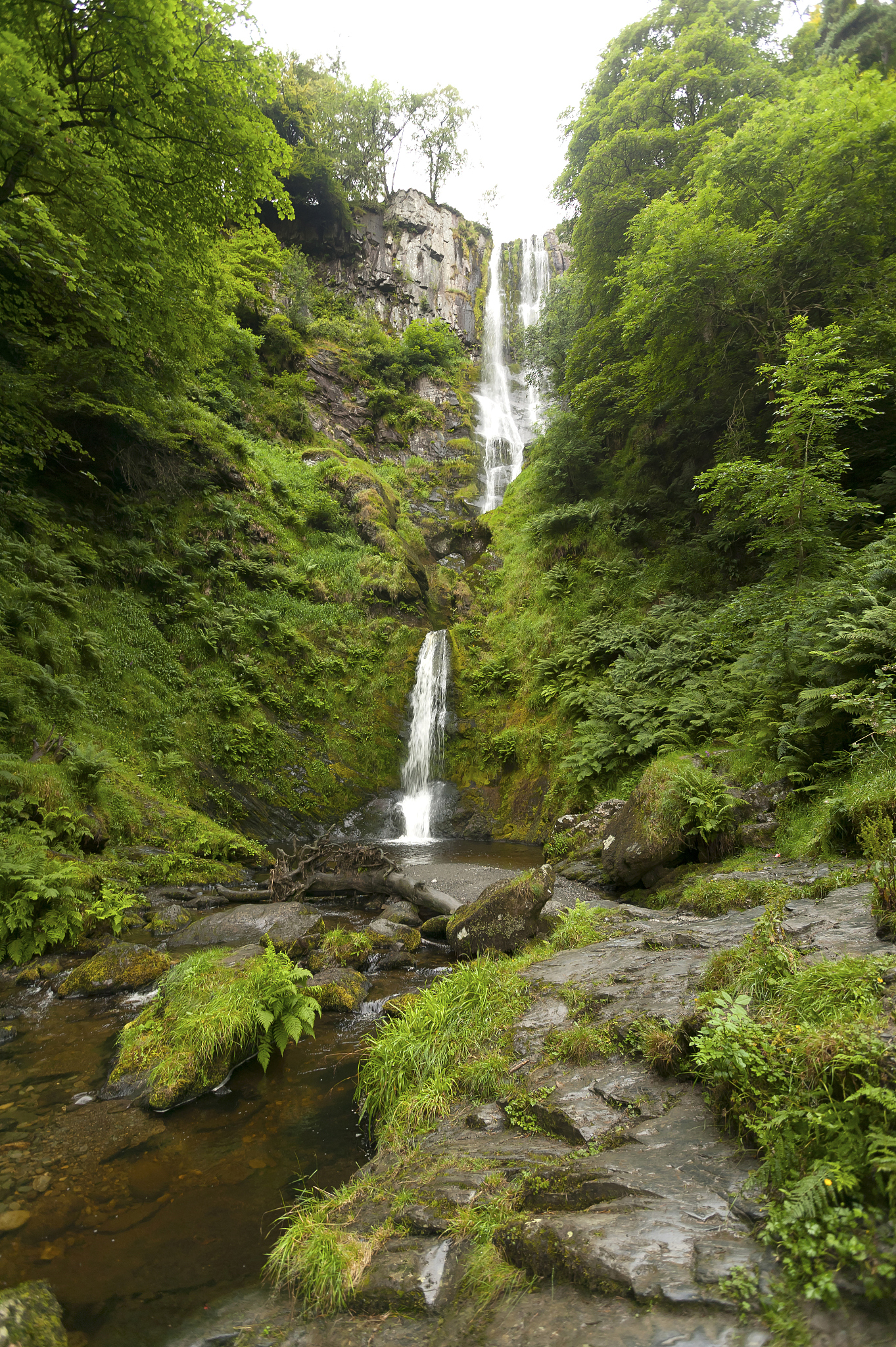 pistyll rhaeadr waterfall