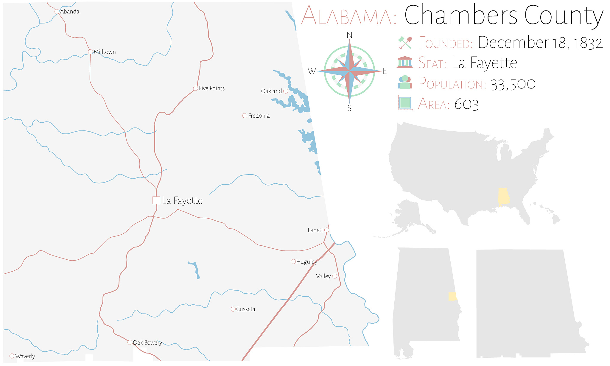 map of chambers county in alabama