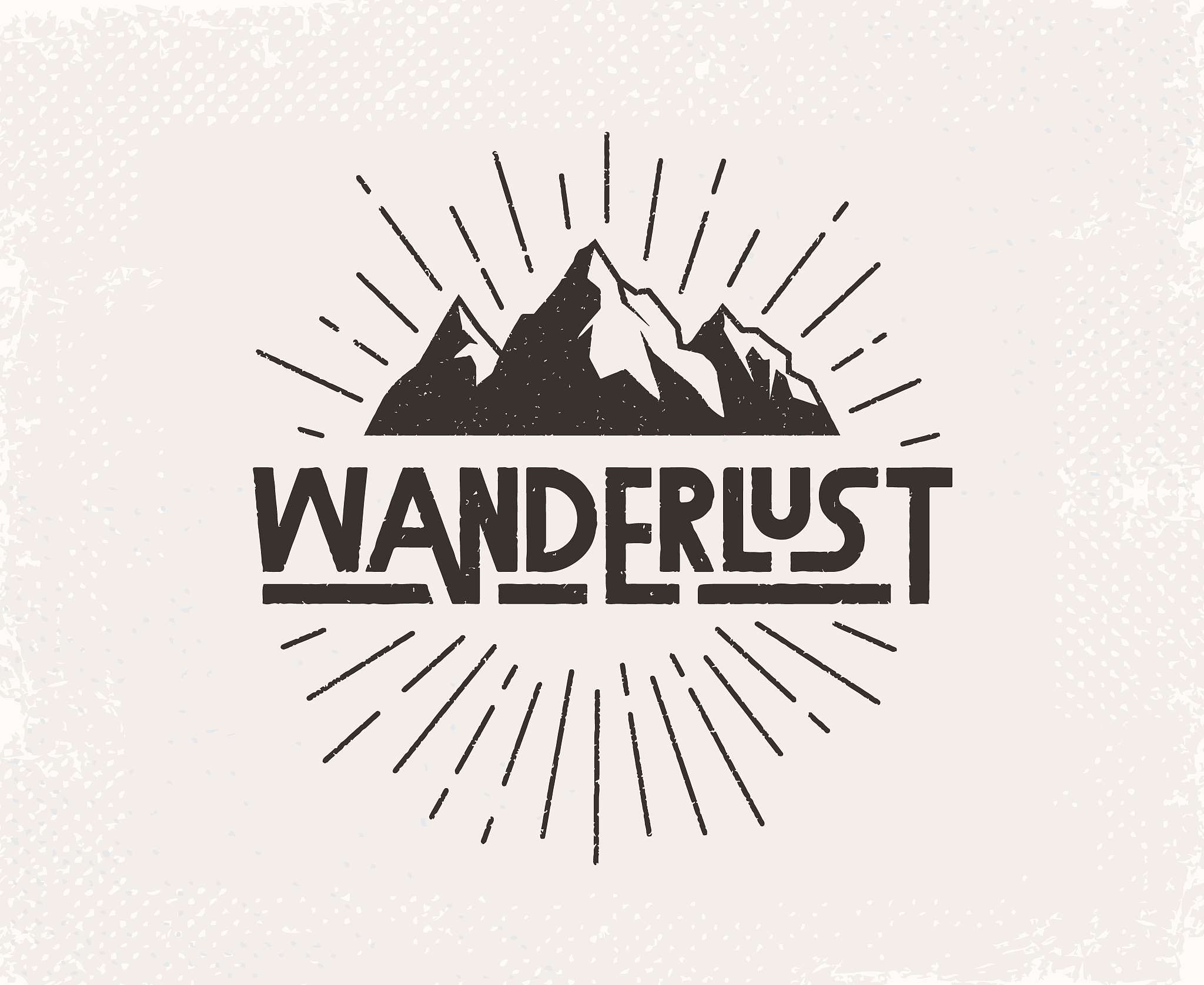 wanderlust hand written lettering