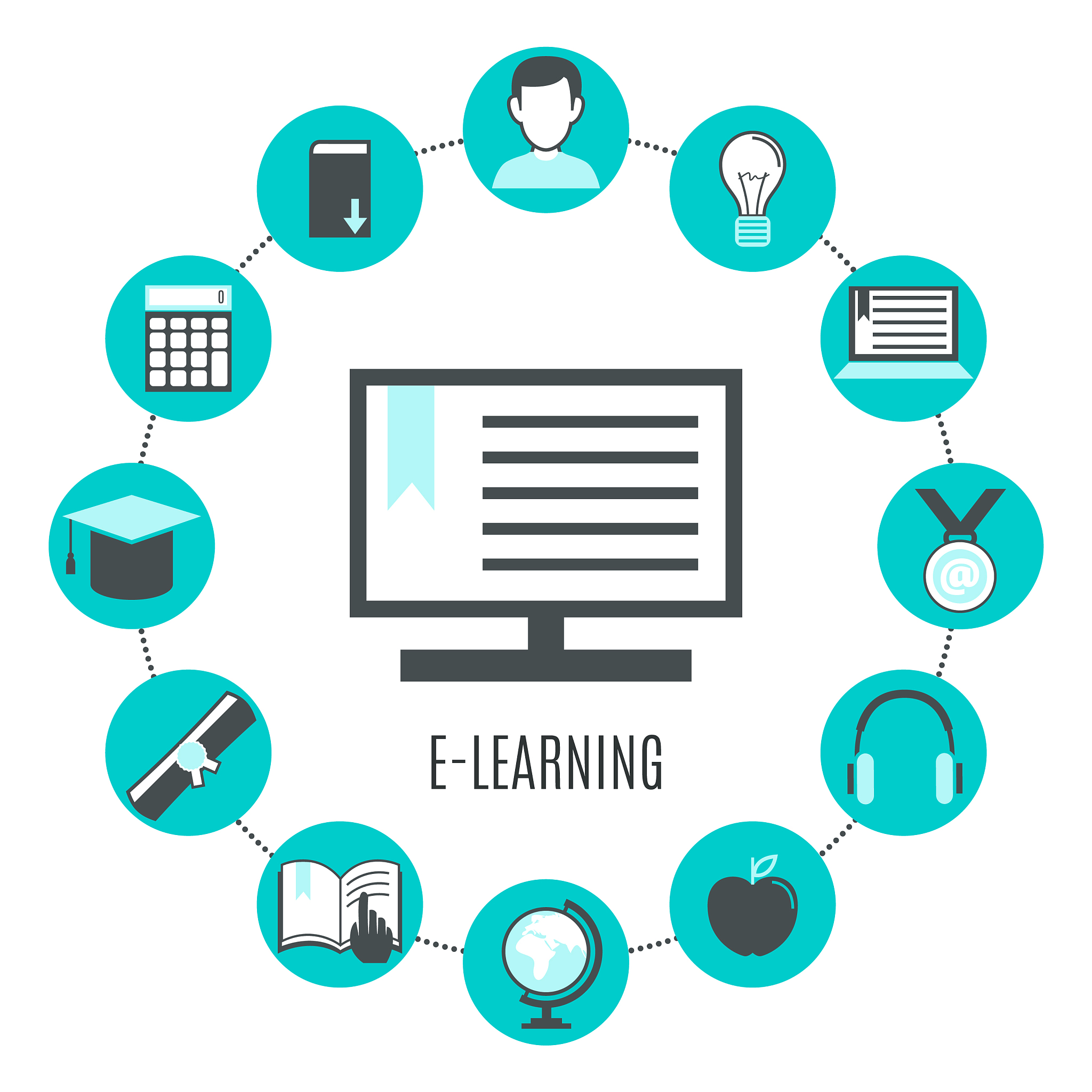 distance education icon set