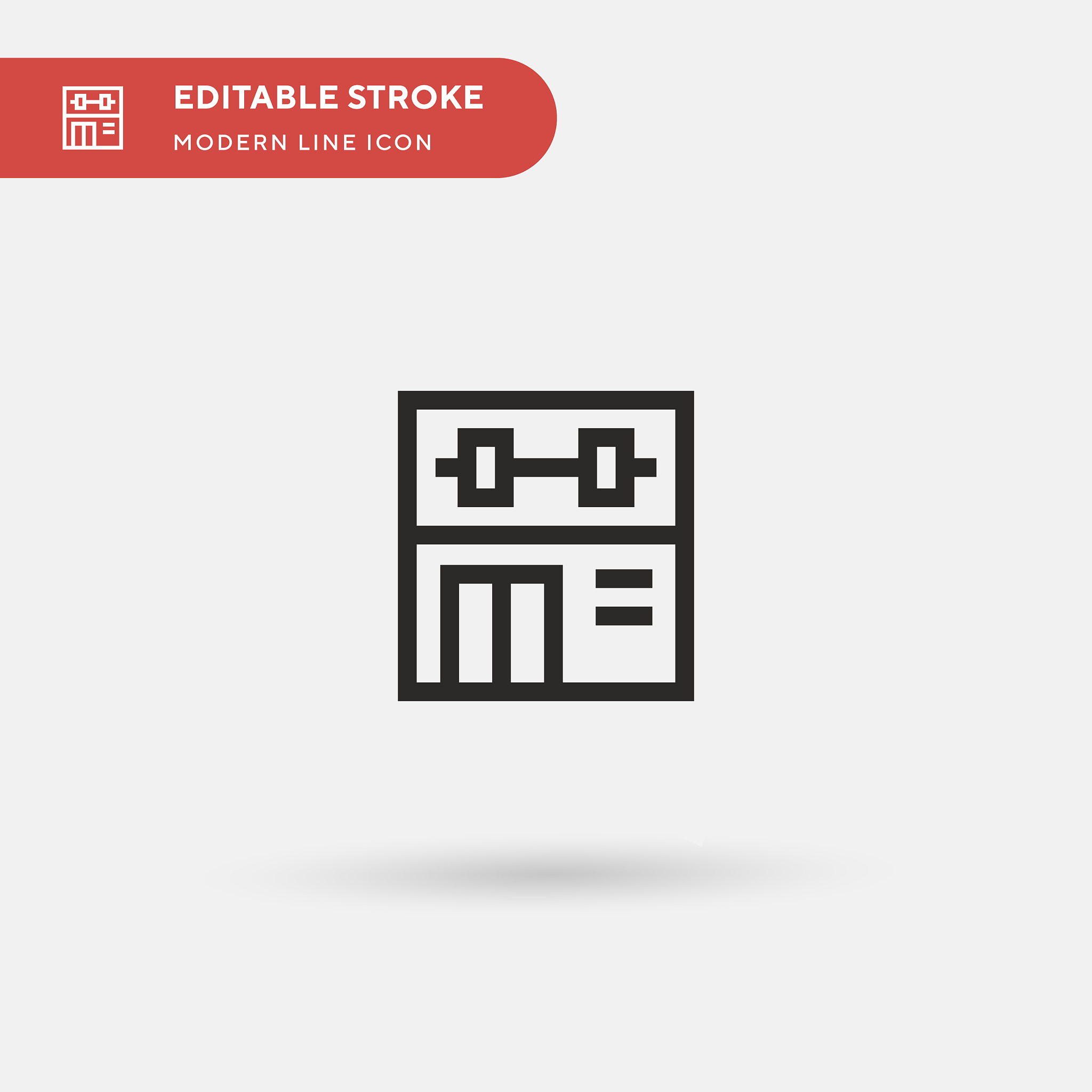 gym simple icon symbol design