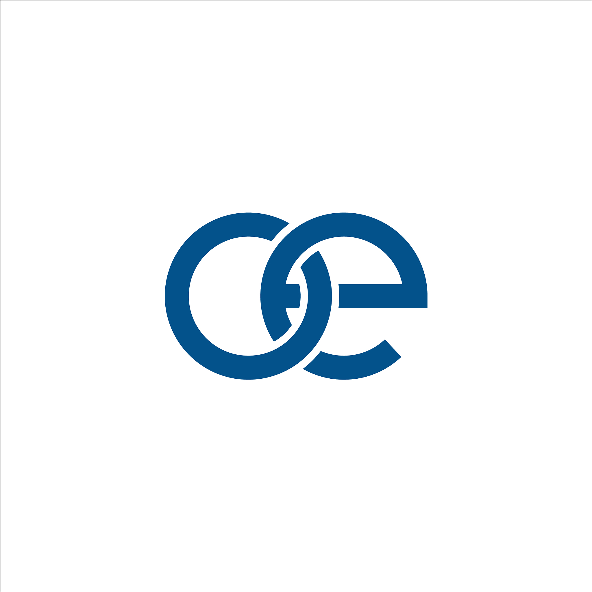 initial letter eo or oe logo design template