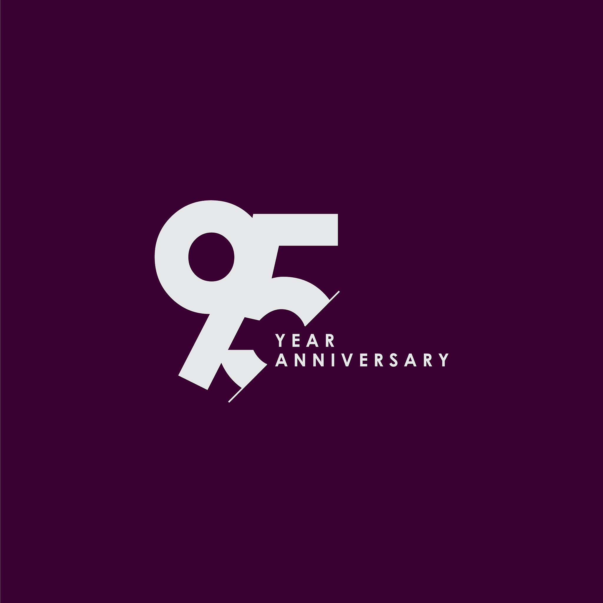 95 years anniversary template design
