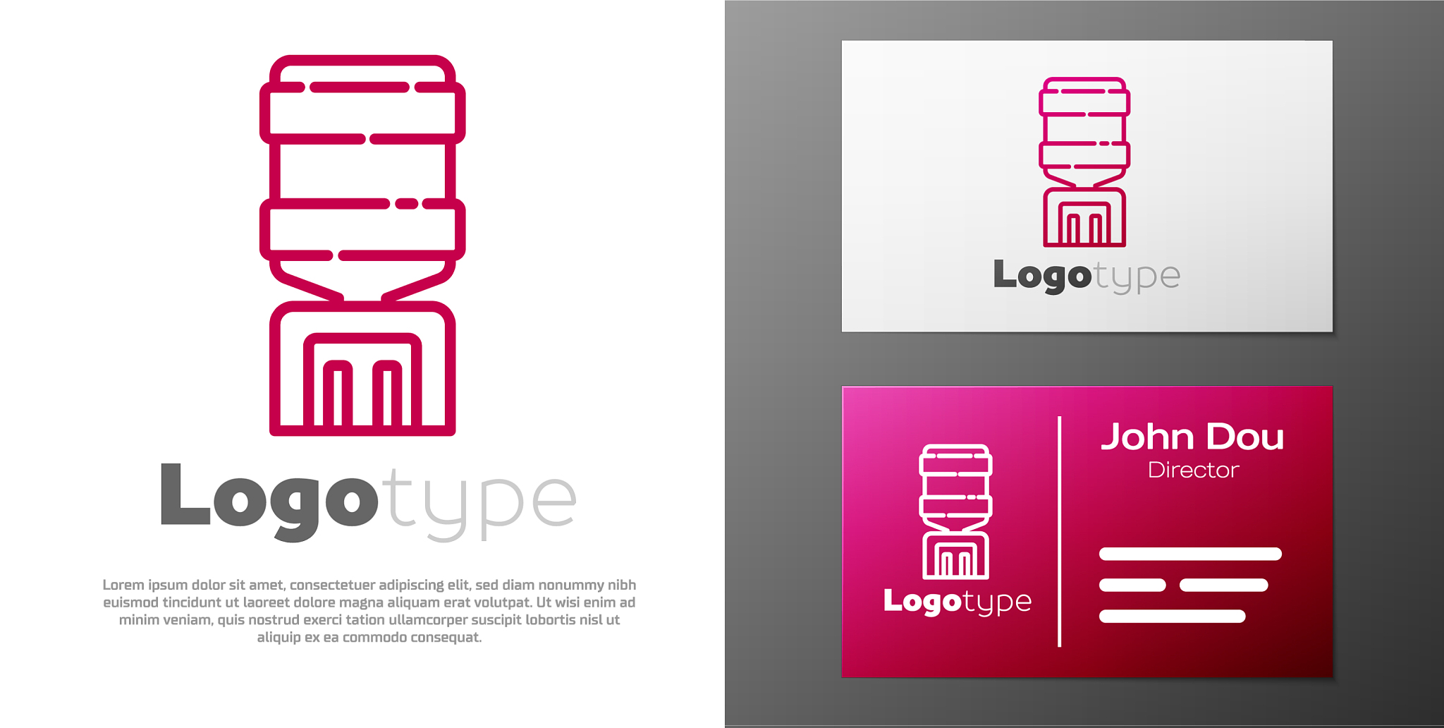 logotype line water cooler for office and home