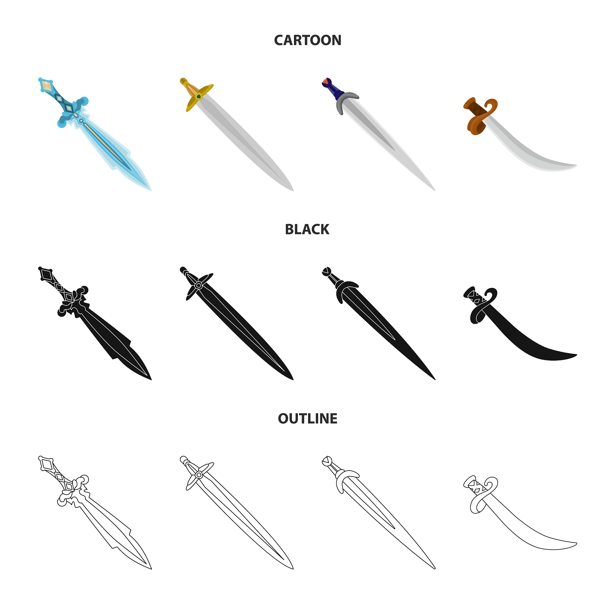 isolated object of game and armor logo set of