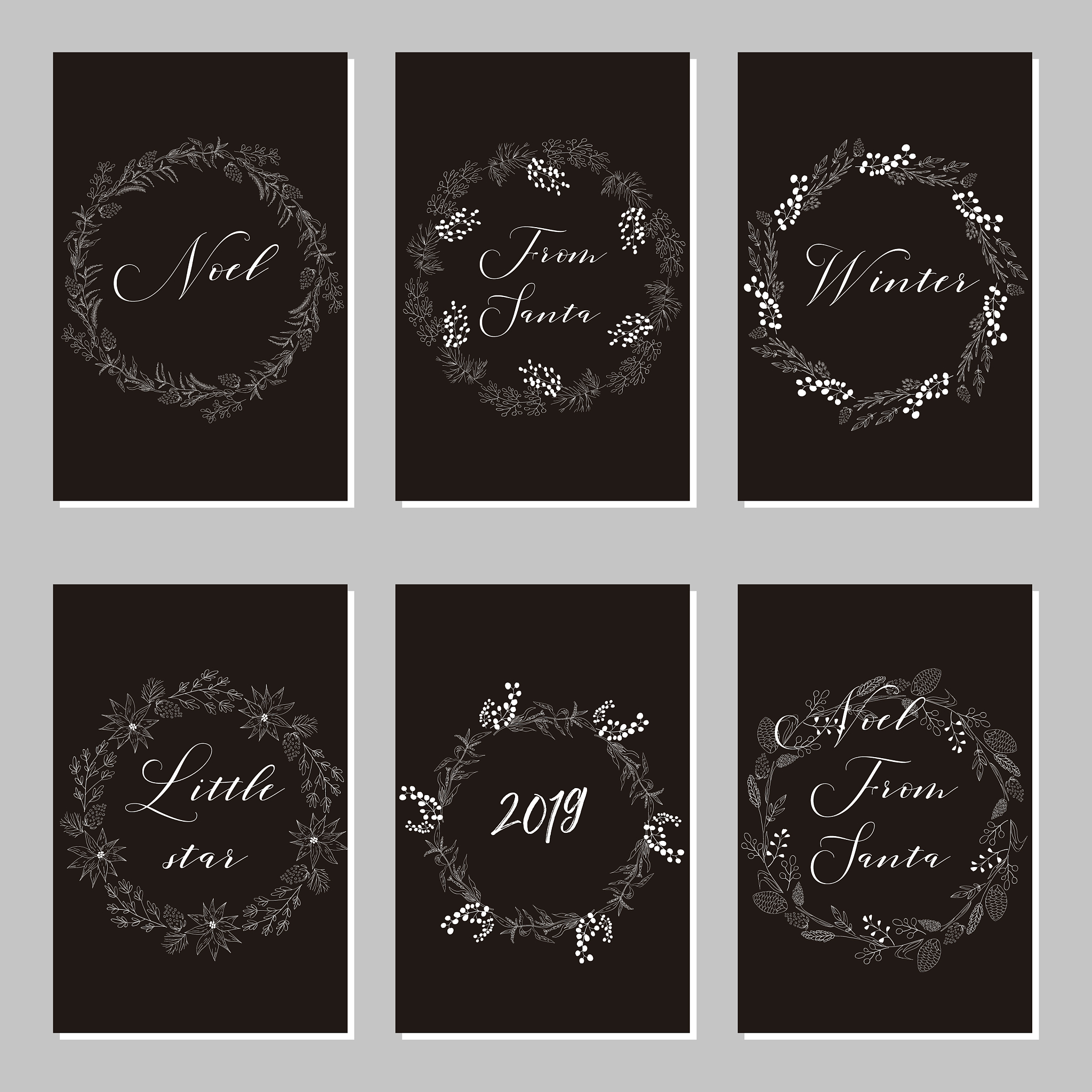 new year and merry christmas decoration set