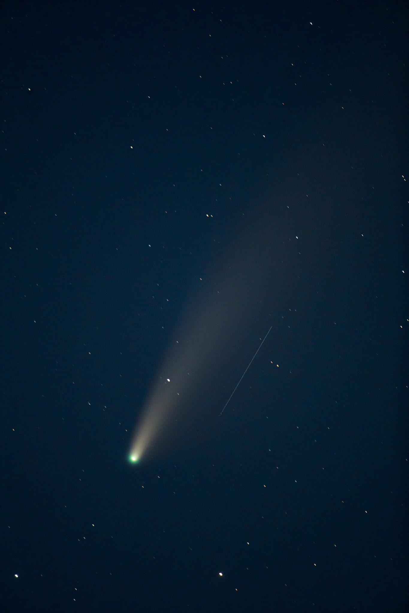 neowise comet over bloomington, indiana