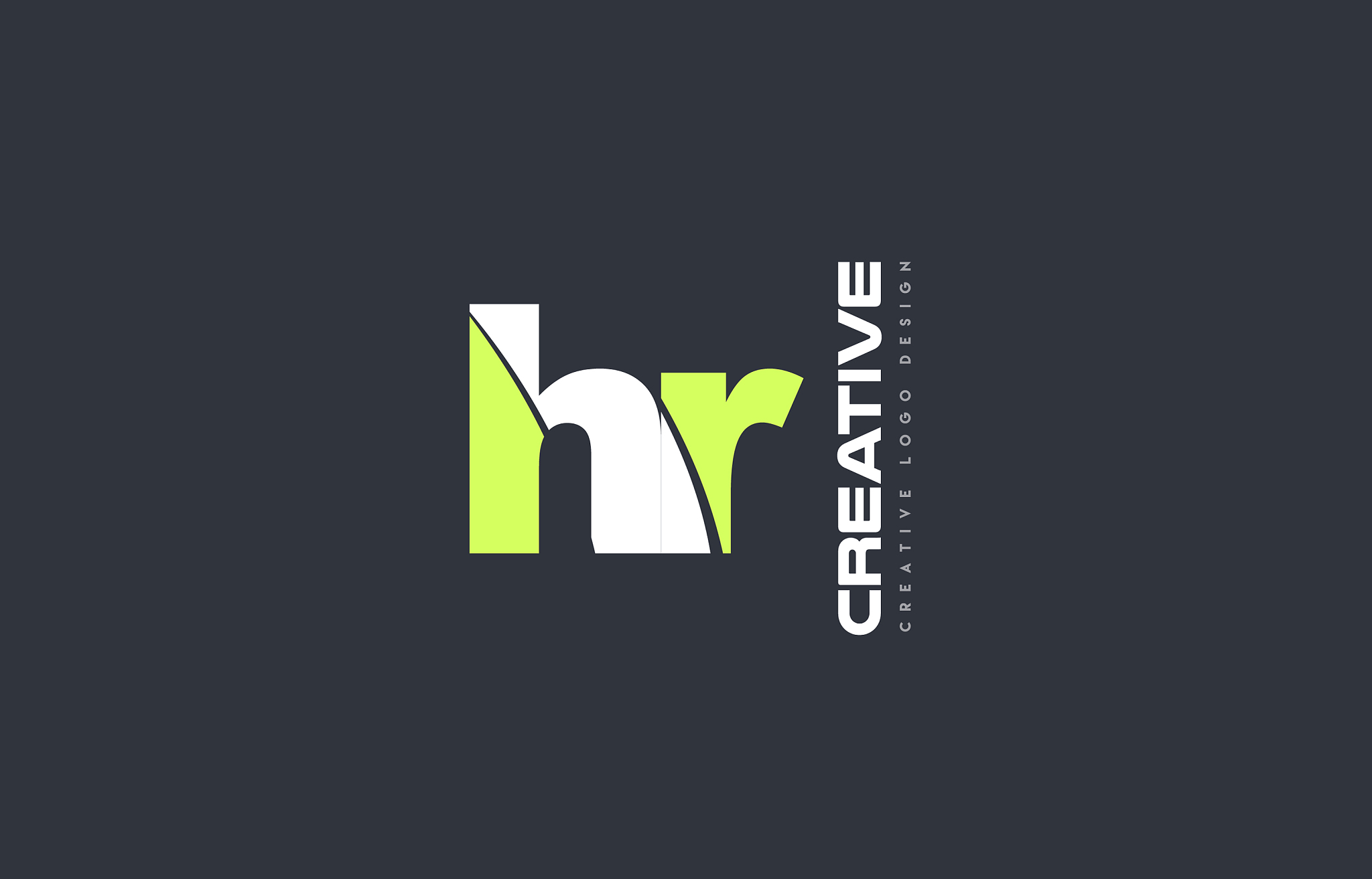 green letter hr h r combination logo icon company