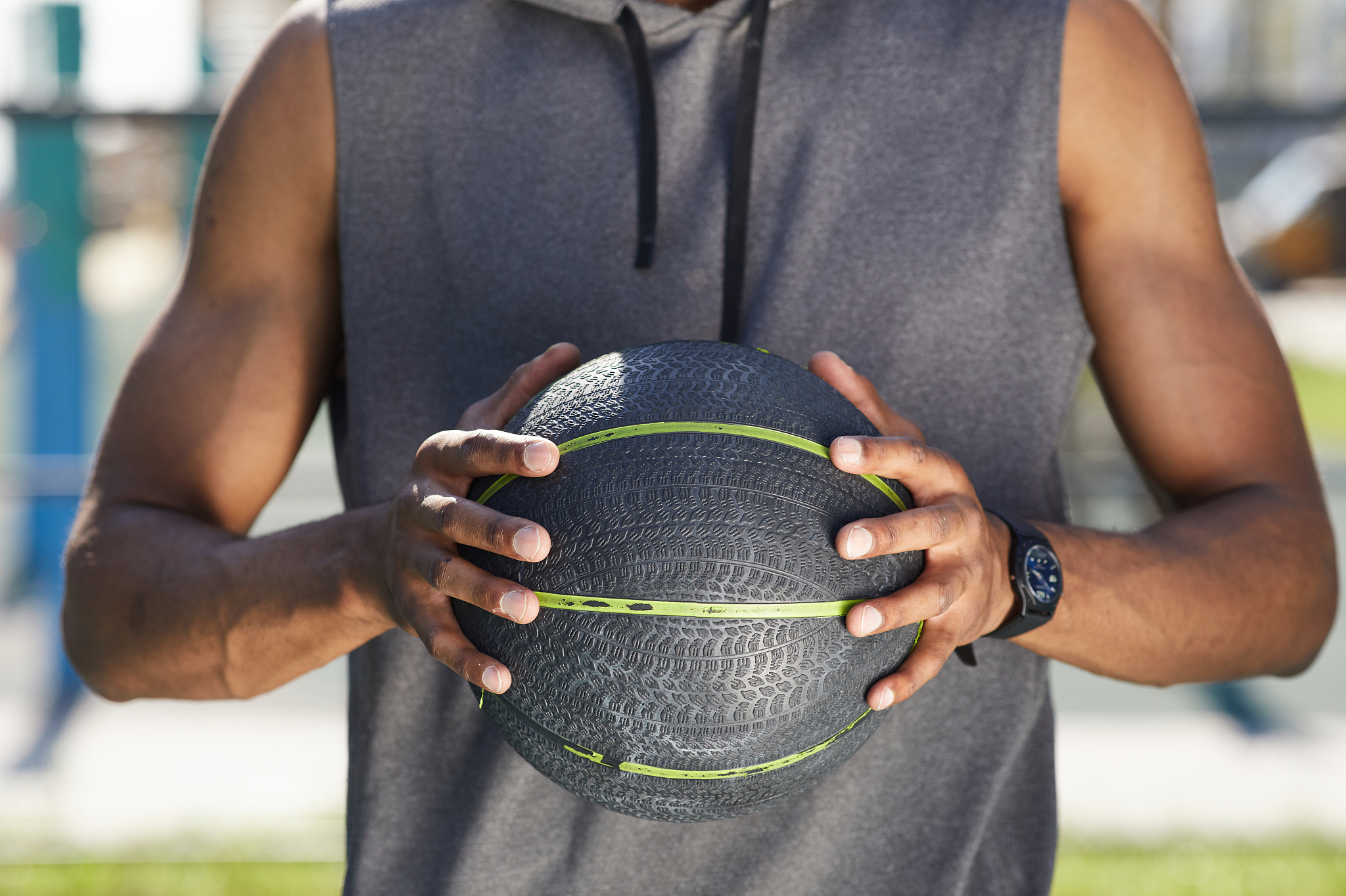 african basketball player closeup