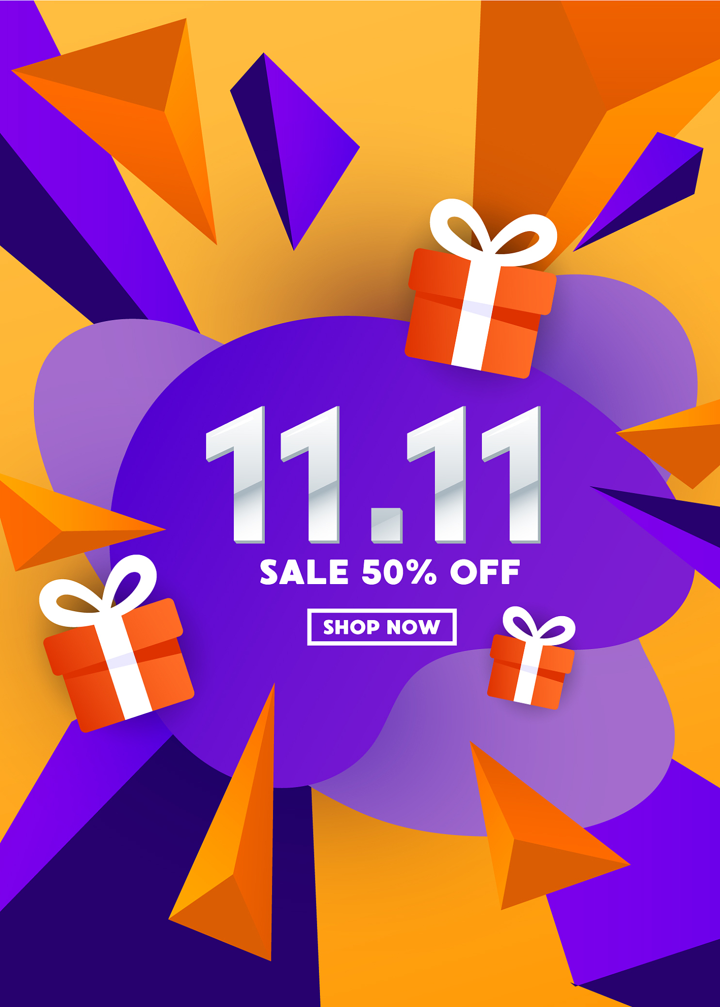 1111 special offer liquid color web banner design